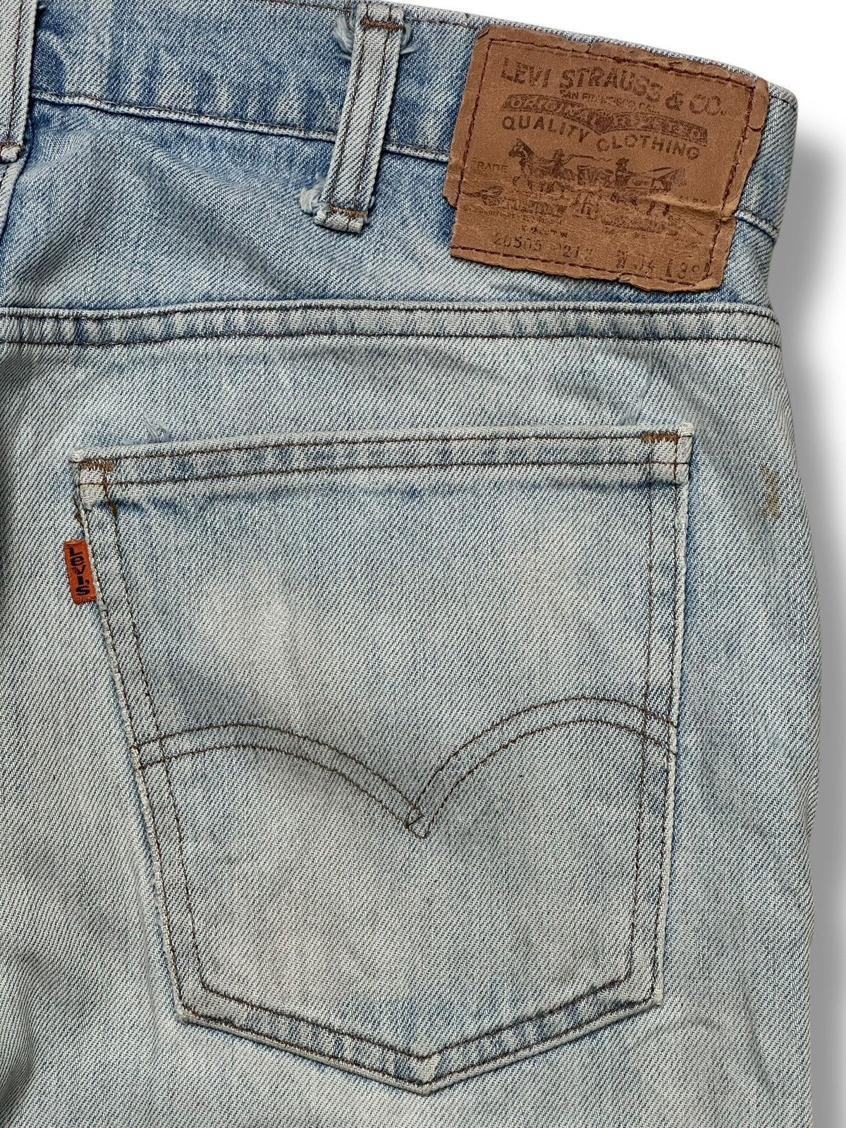 Levi's Vintage 70s Levi's 505 Straight-Leg Denim Jeans Light Wash Size US 33 - 8 Thumbnail