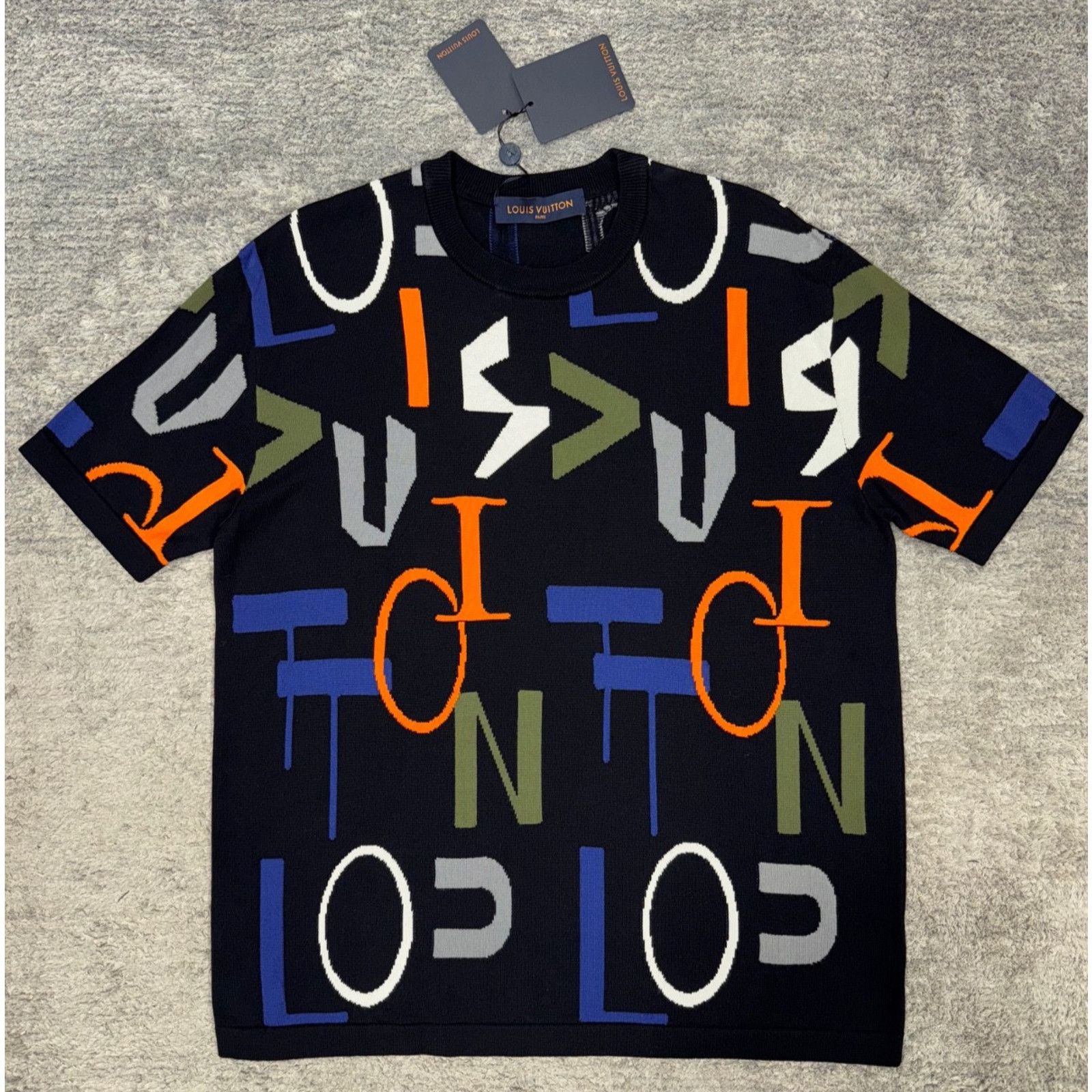 Louis Vuitton Louis Vuitton LV Electric Intarsia Sleeve T-Shirt Medium M Size US M / EU 48-50 / 2 - 6 Thumbnail