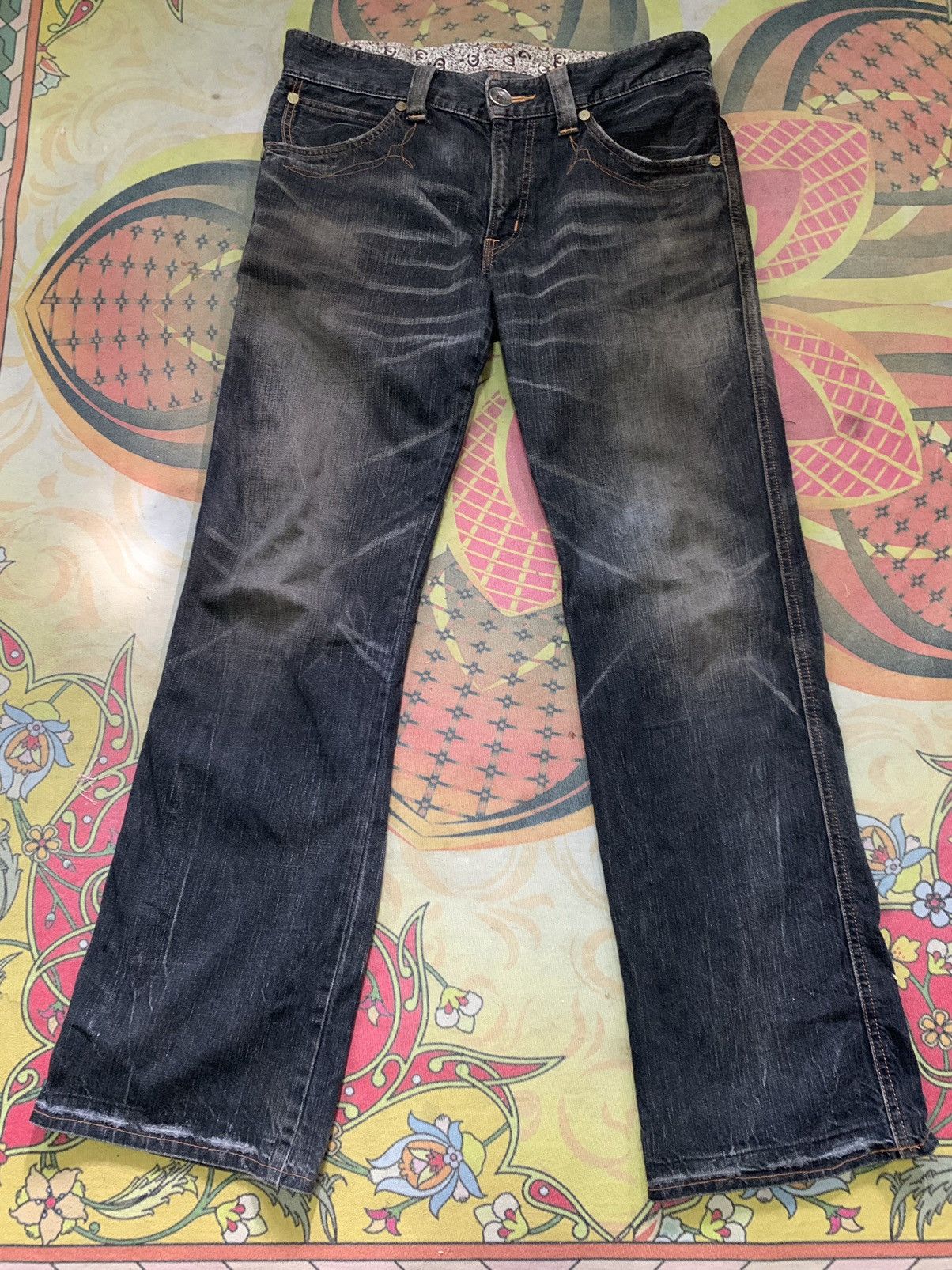 Edwin Vintage Edwin Blue Trip distressed jeans Size US 34 / EU 50 - 1 Thumbnail