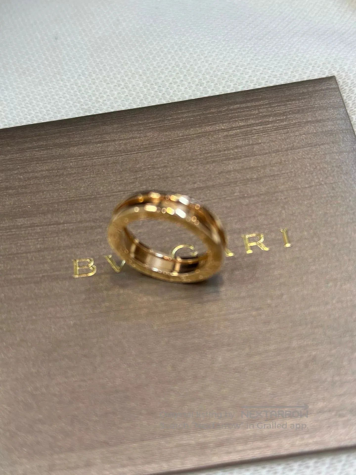 Bvlgari Bulgari B.Zero1 18K Rose Gold Narrow Ring. Size ONE SIZE - 2 Thumbnail