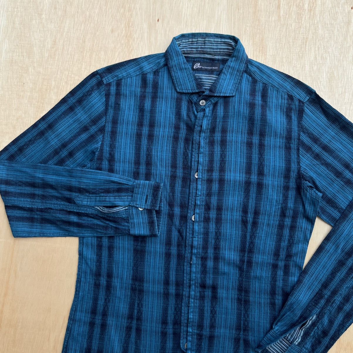 Tornado Mart ZERO by TORNADO MART STRIPES LONG SLEEVE ARCHIVAL CLOTHING Size L / US 10 / IT 46 - 2 Thumbnail