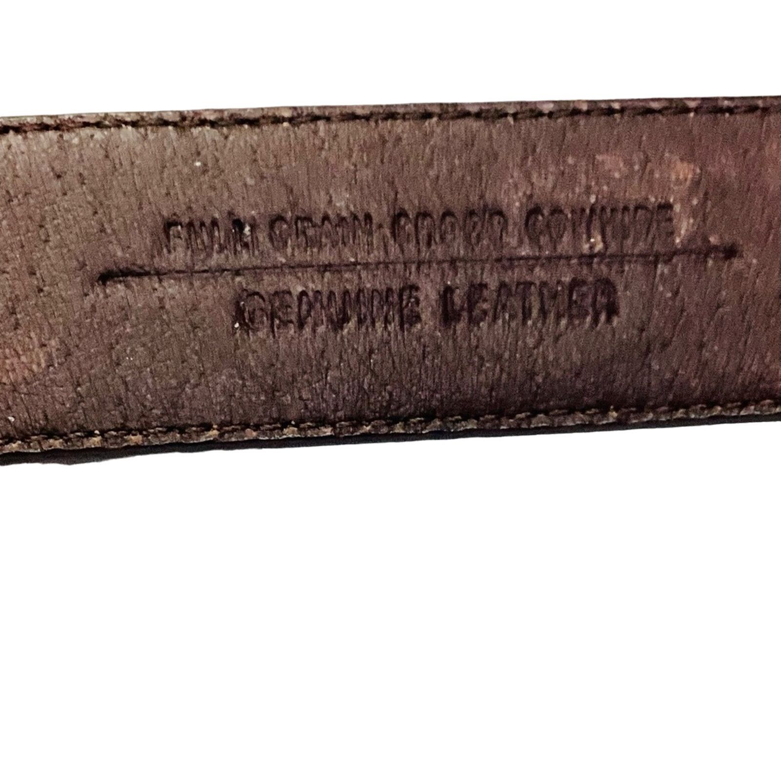 Greg Norman Greg Norman Mens Croc Brown Leather Belt Size 36 - 6 Thumbnail