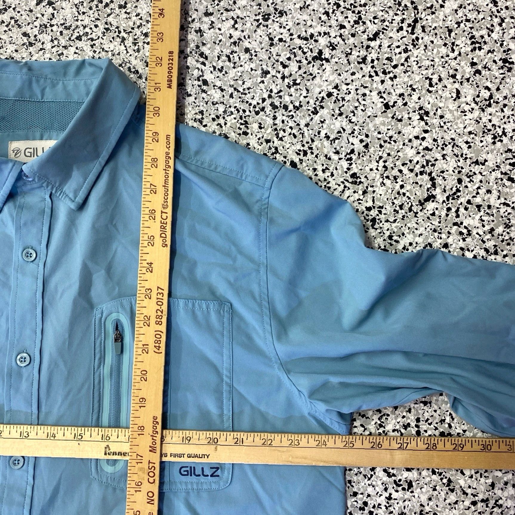 Vintage Gillz Button-Down Shirt Mens XL Blue Long Sleeve Vented Outdoor Fishing Size US L / EU 52-54 / 3 - 4 Thumbnail
