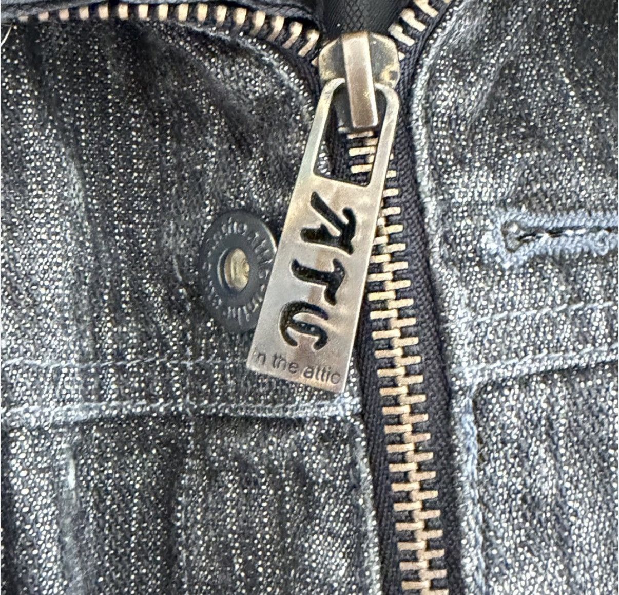 In The Attic In The Attic Denim Jacket Fur Collar rabbit fur y2k grunge Size US L / EU 52-54 / 3 - 3 Thumbnail