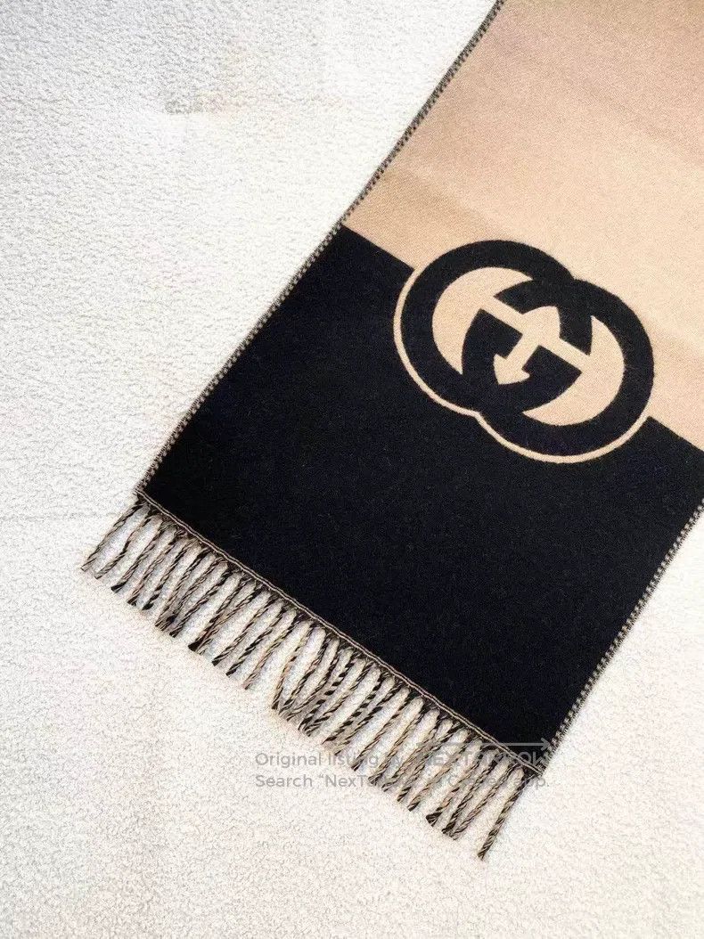 Gucci Gucci Cashmere double-sided scarf Size ONE SIZE - 3 Thumbnail