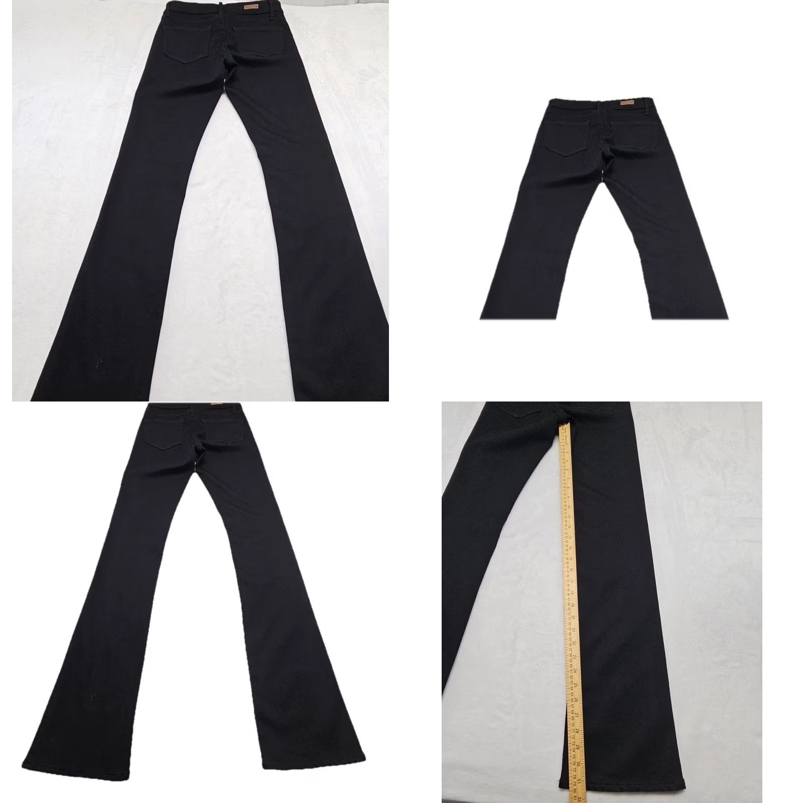 Bell Principle Denim Flare Jeans Womens Size 25 Black Stretch Denim Bell Bottom Regular Inseam 31in Size 42" / US 20 - 8 Thumbnail