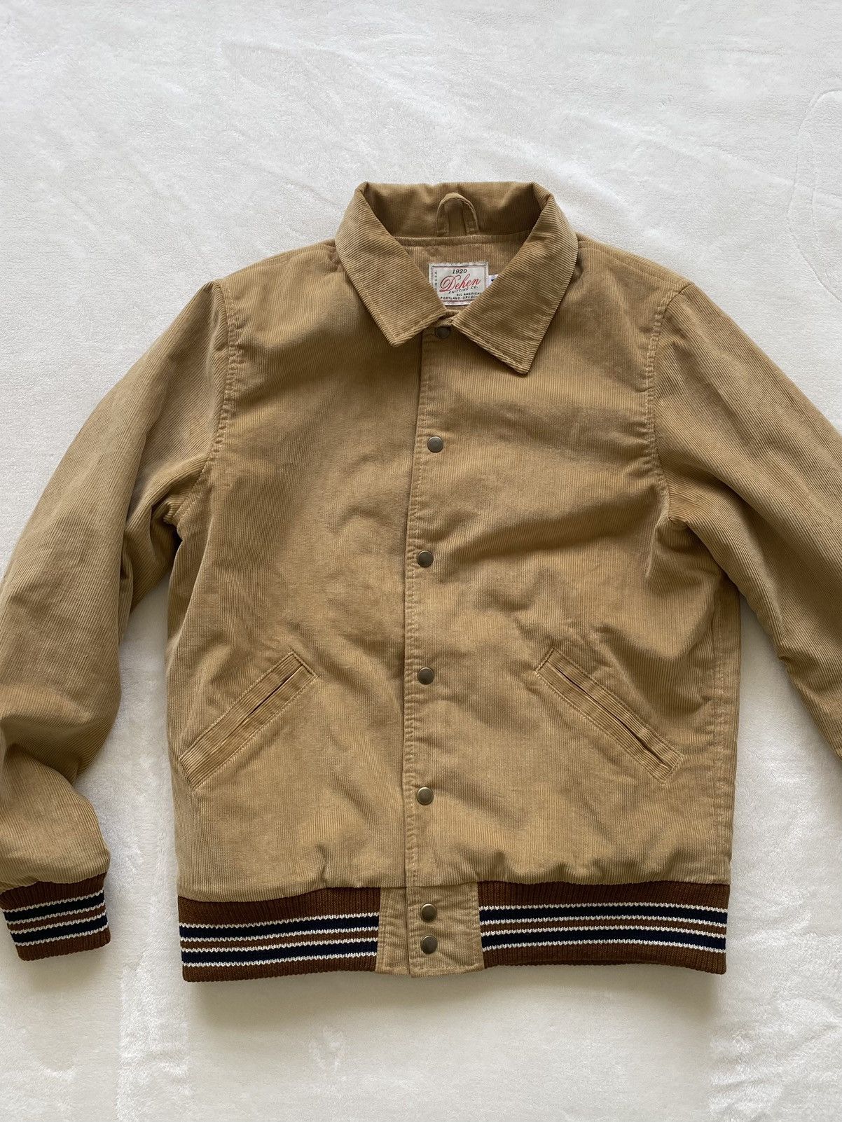 image of Dehen 1920 Team Jacket Brown Corduroy Medium Nwt, Men's