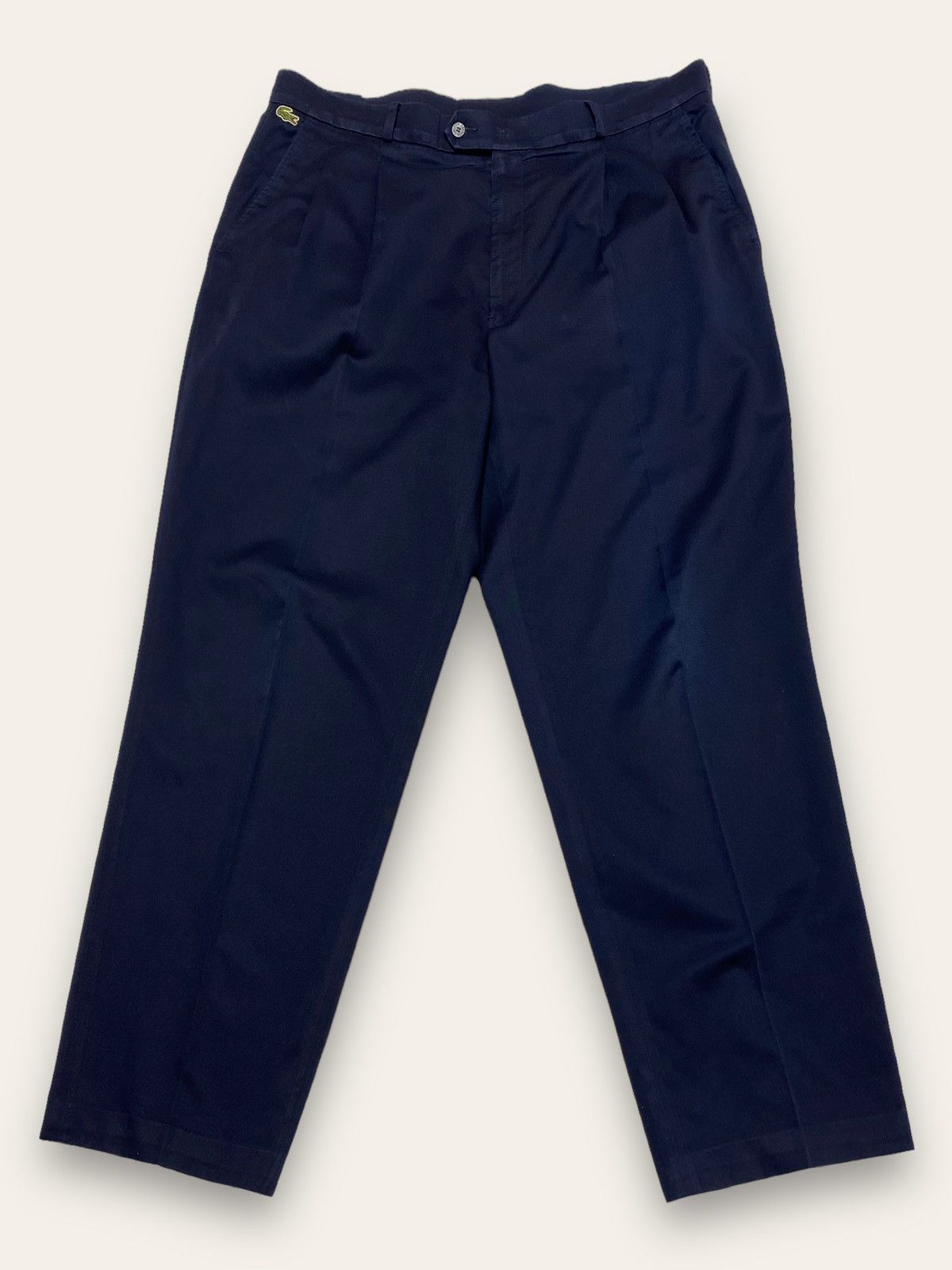 Lacoste 90s Vintage LACOSTE CHEMISE Navy Faded Baggy Pants Size US 38 / EU 54 - 1 Thumbnail