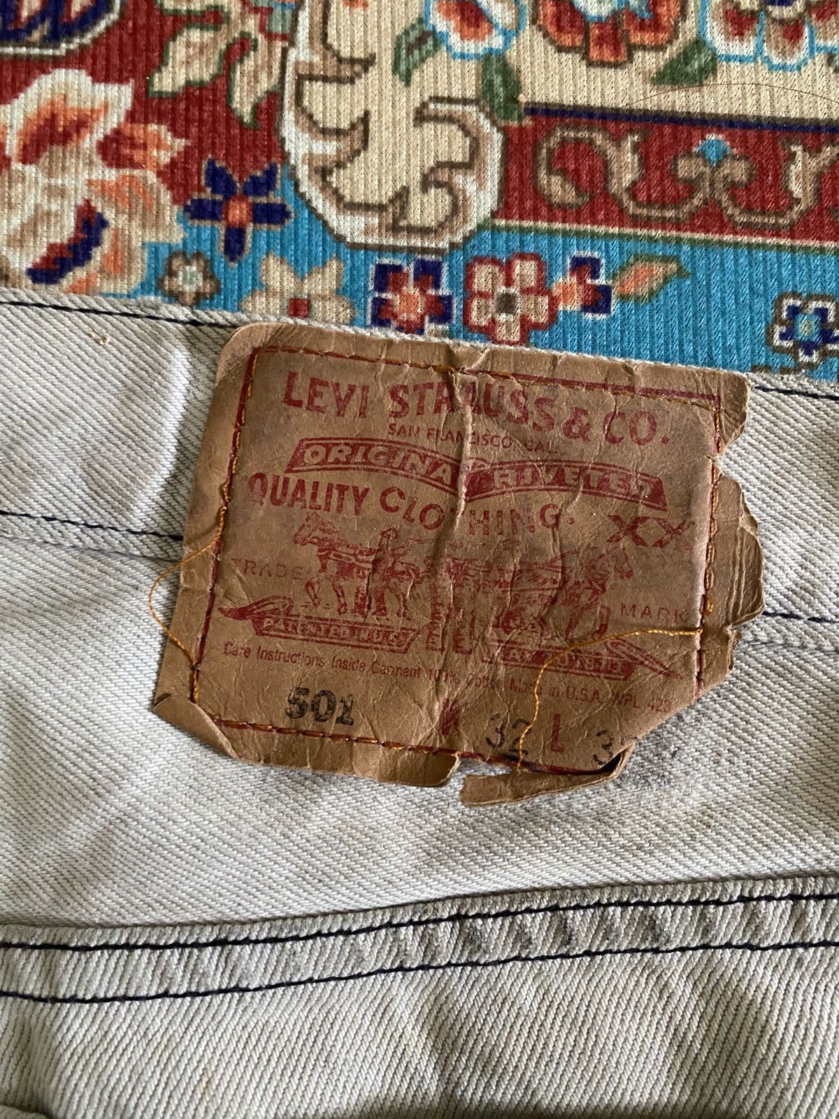 Levi's Vintage Levi’s 501 Distressed Acid Wash Denim Size US 30 / EU 46 - 15 Thumbnail