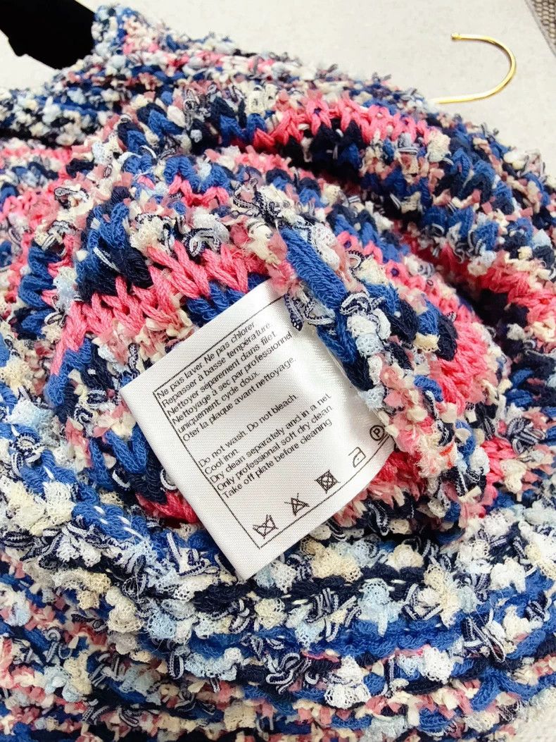 Chanel Chanel Mixed color striped knitted sleeveless dress Size XS / US 0-2 / IT 36-38 - 4 Thumbnail