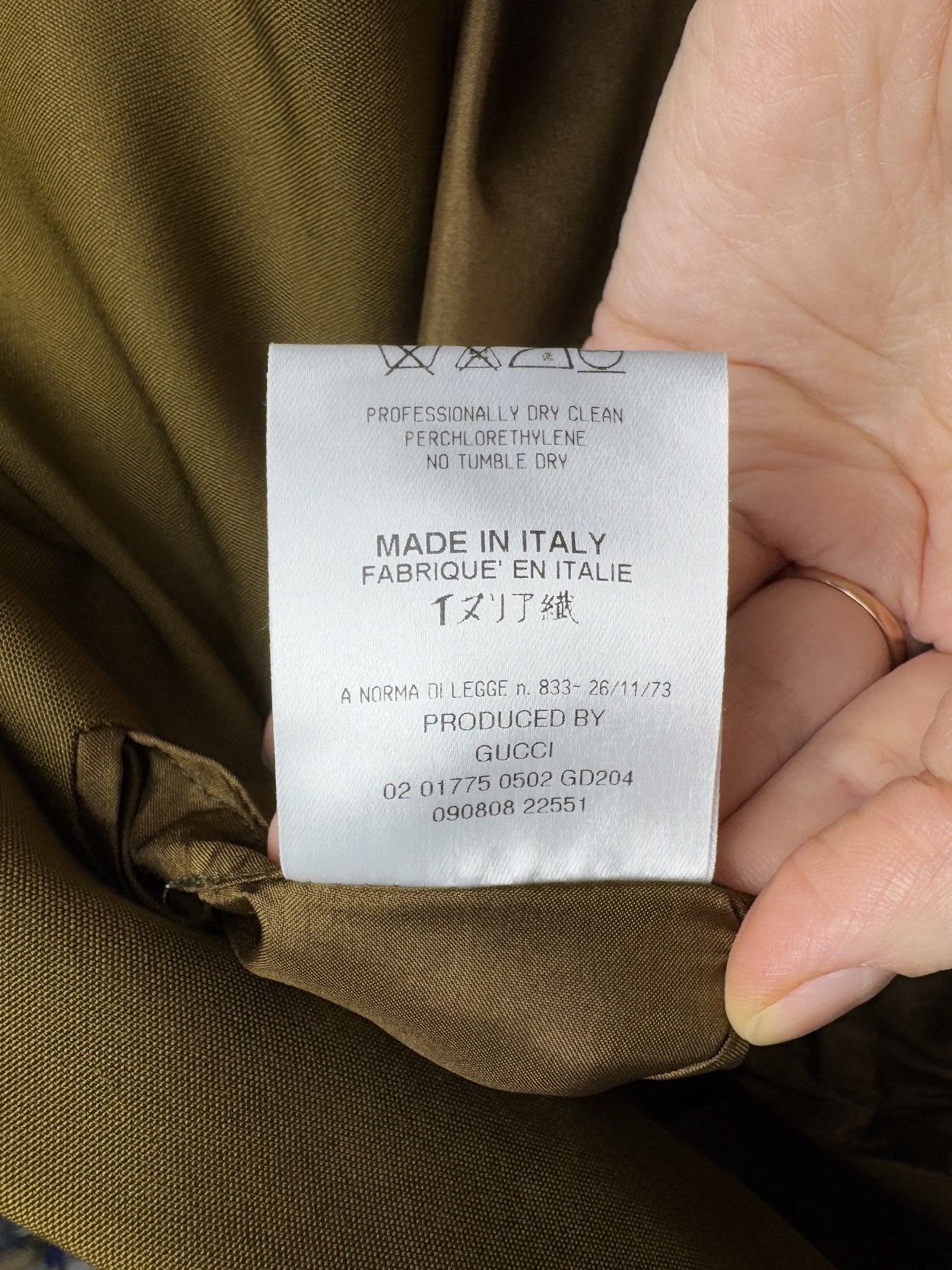 Gucci Gucci x Tom Ford era olive green full silk buttoned blazer Size S / US 4 / IT 40 - 12 Thumbnail