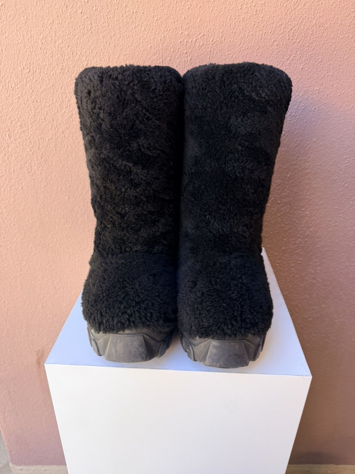 Rick Owens Sherling lunar boots Size US 6.5 / EU 39-40 - 2 Thumbnail