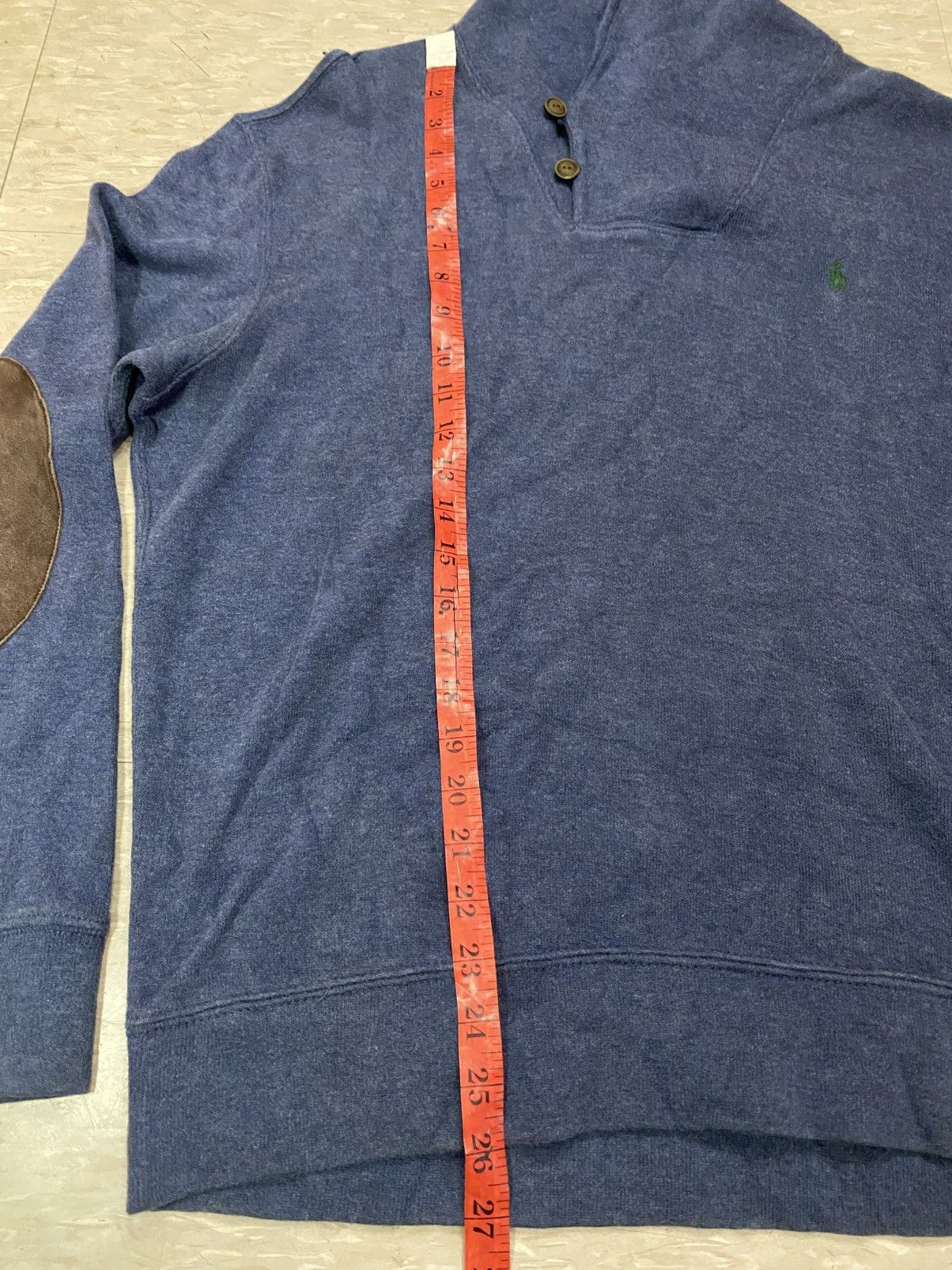 Polo Ralph Lauren × Ralph Lauren × Vintage Vintage polo ralph lauren sweater with leather elbow patches Size US L / EU 52-54 / 3 - 14 Thumbnail