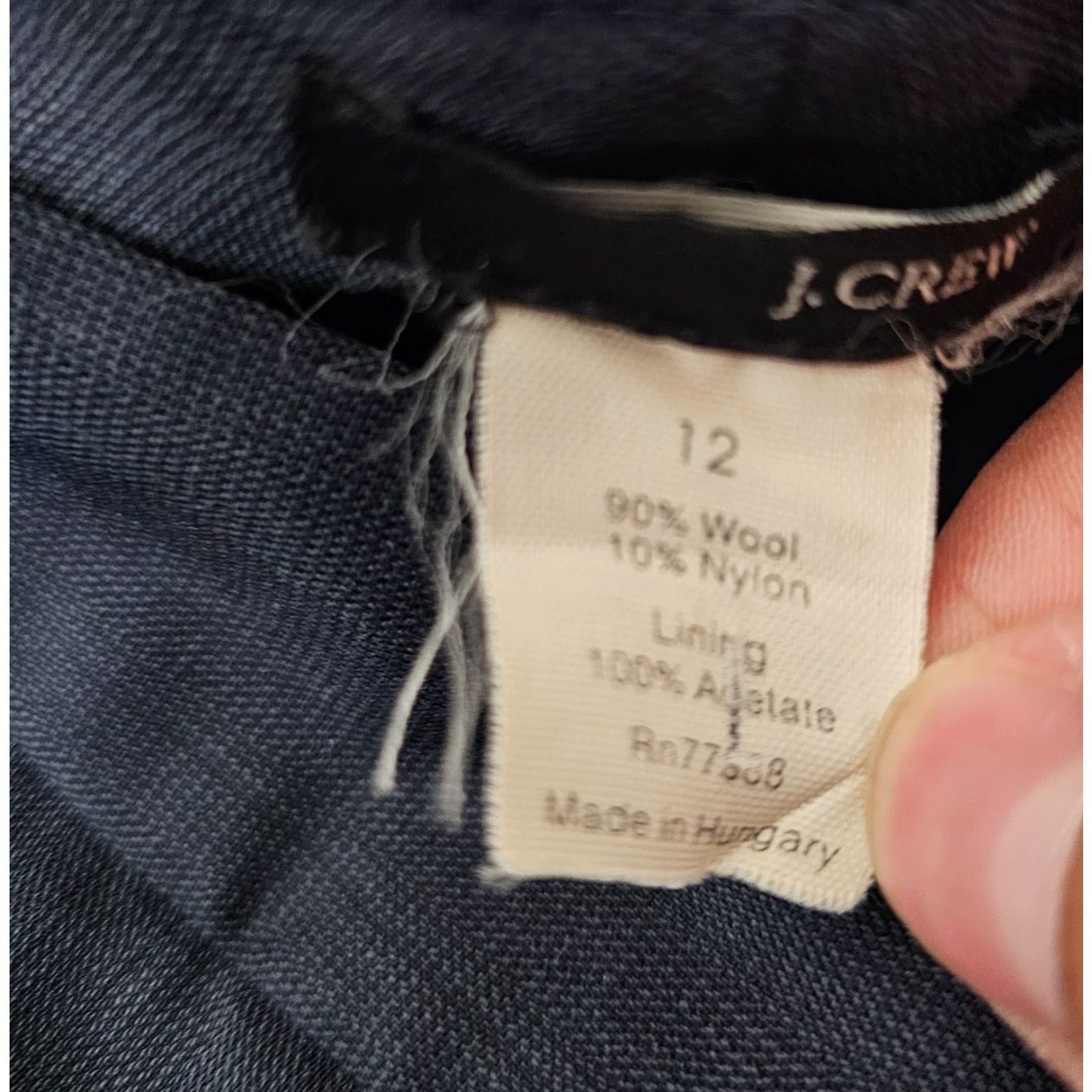 J.Crew VINTAGE J.CREW Wool Pants 12 Flare Legs Blue Women's Dress Pants Size 24" / US 00 / IT 34 - 3 Thumbnail