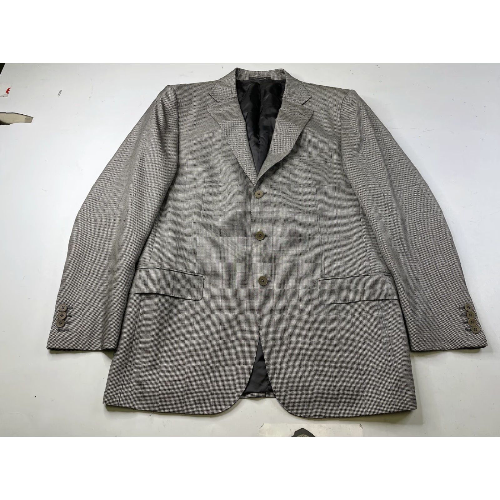Ermenegildo Zegna Ermenegildo Zegna Blazer Mens 44R Wool Silk Houndstooth Plaid Sport Coat Jacket Multicolor Size 44R - 2 Thumbnail