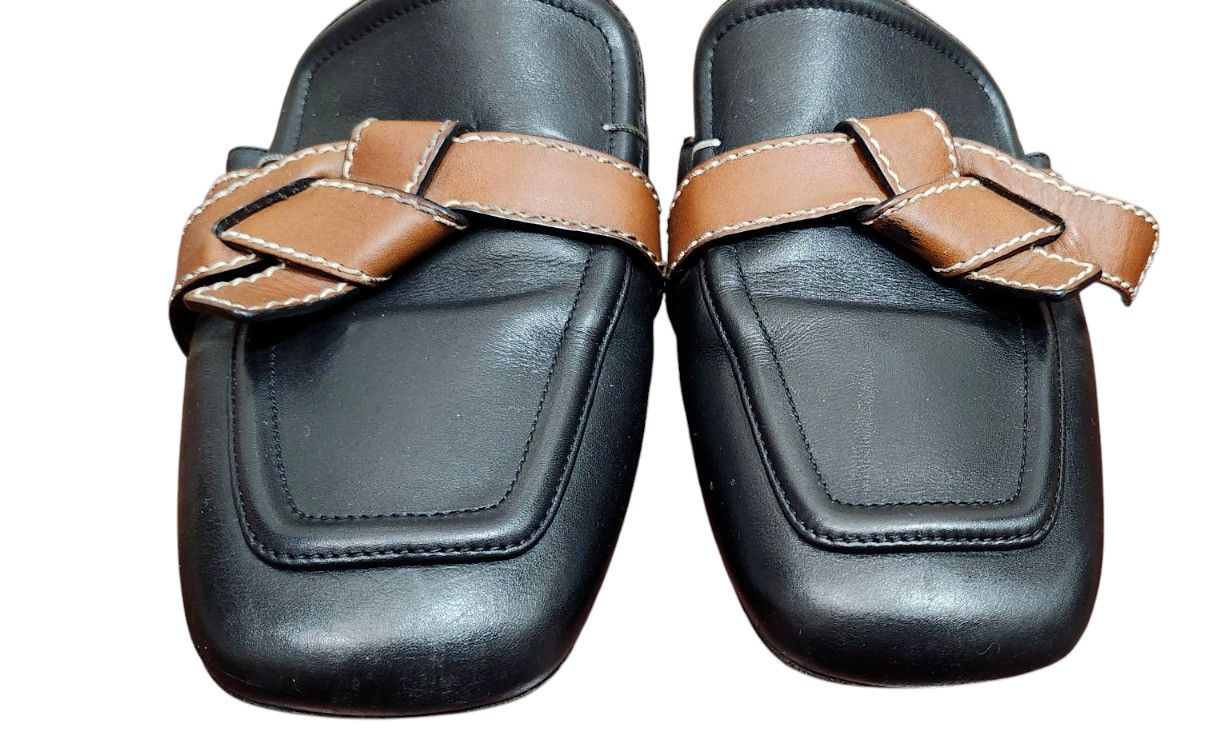 Loewe Loewe Black Gate Belted Leather Mule Size EU 39/US 9 Size US 9 / IT 39 - 3 Thumbnail