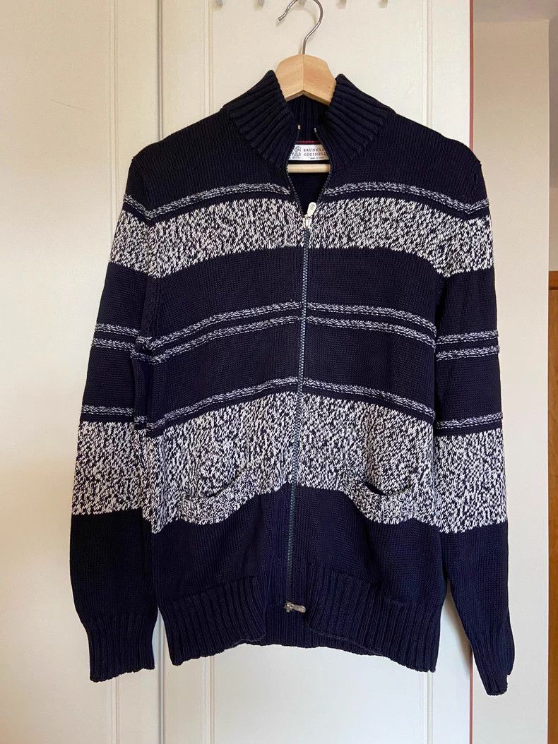 Brunello Cucinelli Brunello Cucinelli Knit Zip Cardigan Size US S / EU 44-46 / 1 - 1 Thumbnail