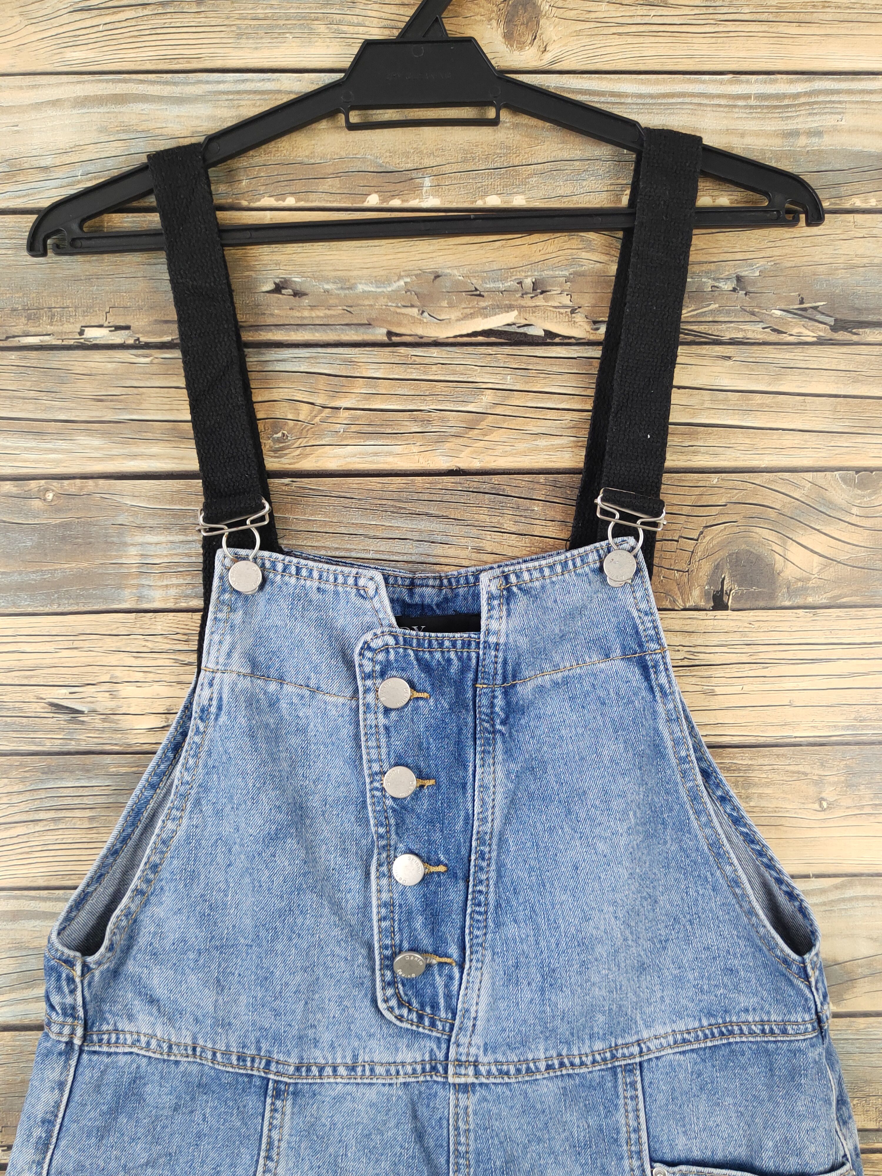 Japanese Brand × Vintage Vintage DY Blue Denim Shortall Jumpsuits Size 33" - 2 Thumbnail