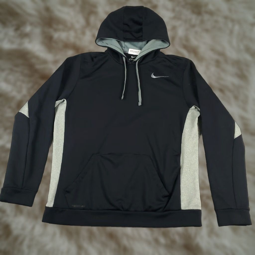 Nike Nike Nike Sweater Mens Large Black Swoosh Casual Pullover Hoodie Sweatshirt * Size US L / EU 52-54 / 3 - 1 Thumbnail
