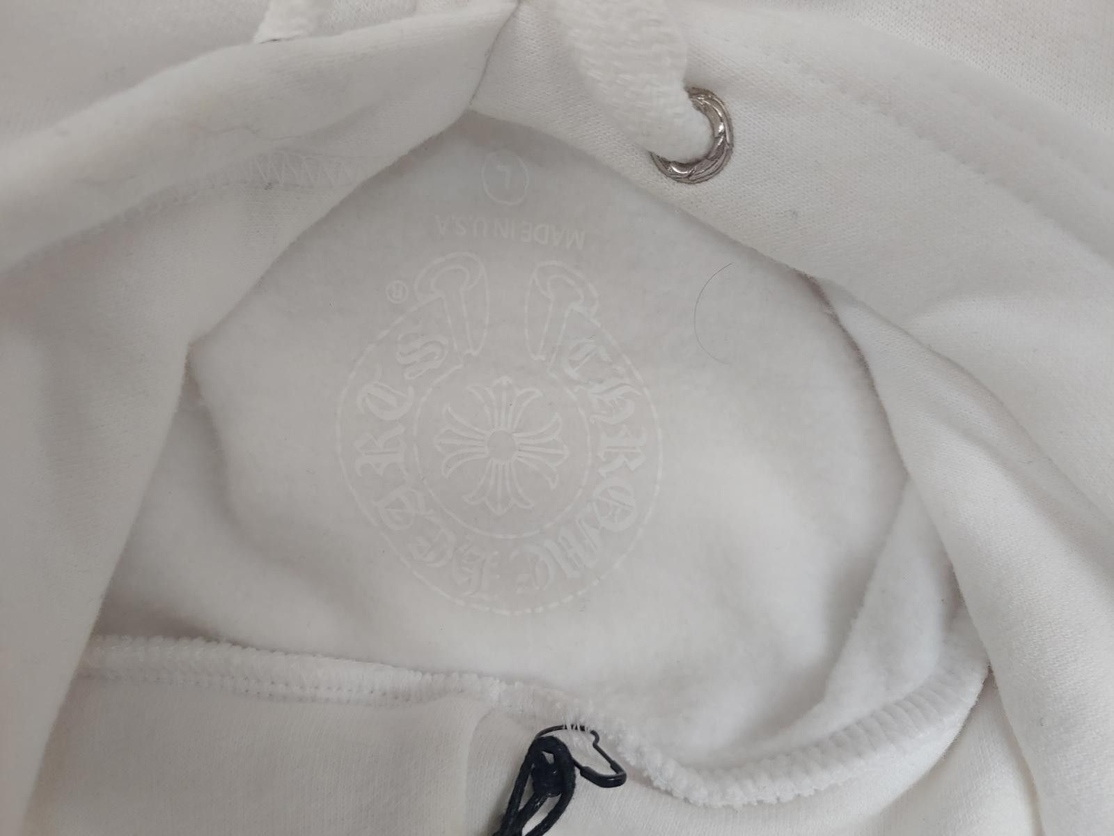 Chrome Hearts Chrome Hearts Rolling Stones Scroll Logo Hoodie in White Size US L / EU 52-54 / 3 - 3 Thumbnail