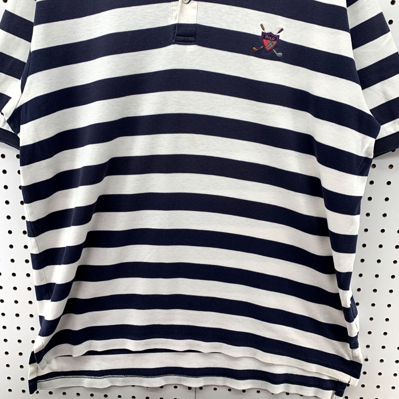 Polo Ralph Lauren VINTAGE Polo Ralph Lauren Shirt Mens Large Golf Clubs Logo Blue White Size US L / EU 52-54 / 3 - 6 Thumbnail