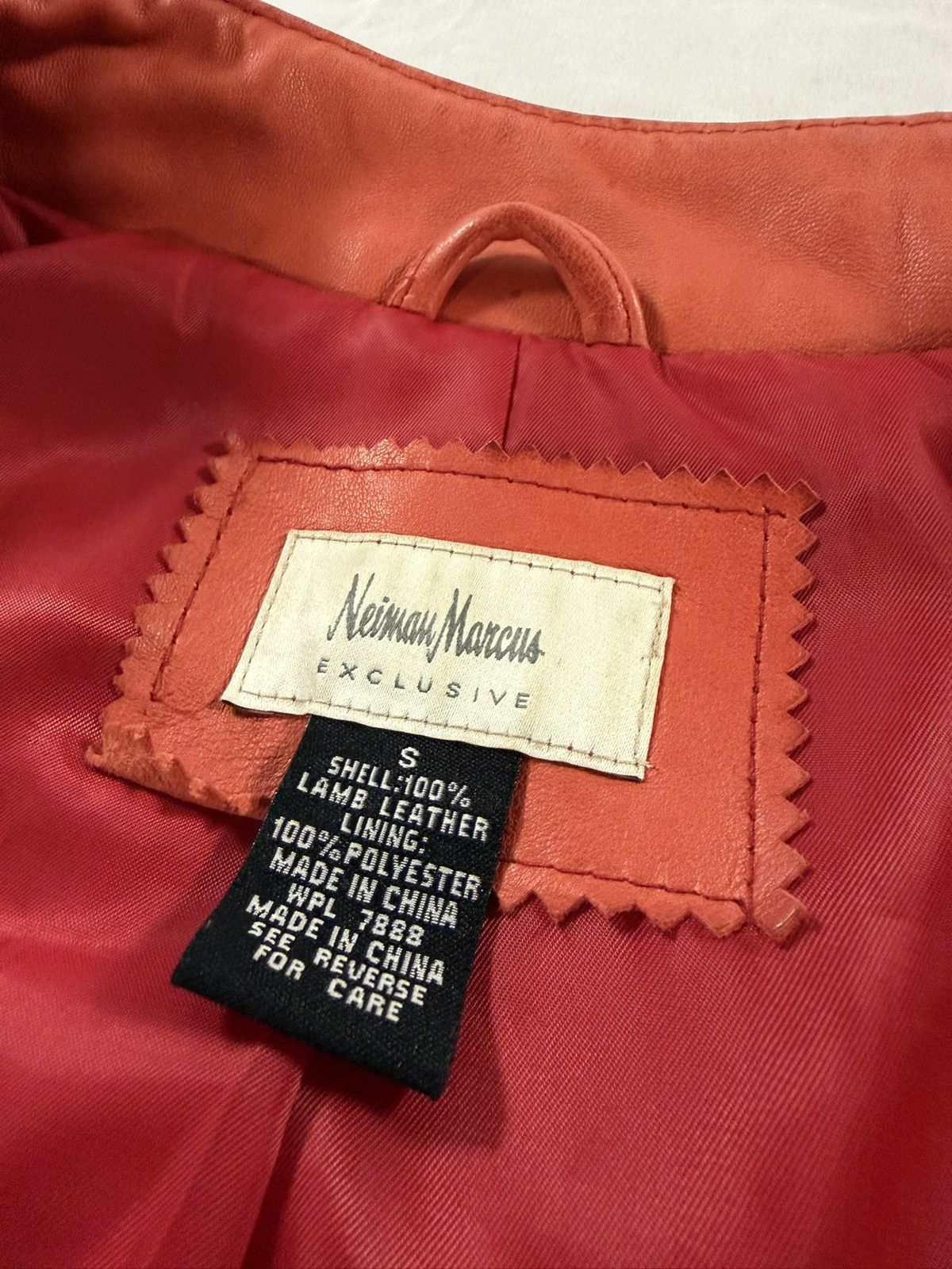 Neiman Marcus Neiman Marcus Exclusive Pink Leather Peach Biker Jacket S Size S / US 4 / IT 40 - 5 Thumbnail