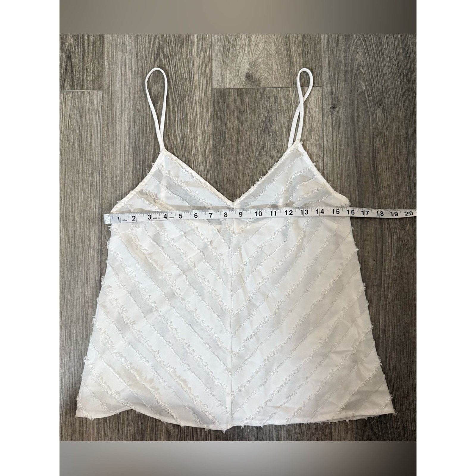 Free People Intimately Free People White Chevron Cami Size Small Boho Size S / US 4 / IT 40 - 7 Thumbnail