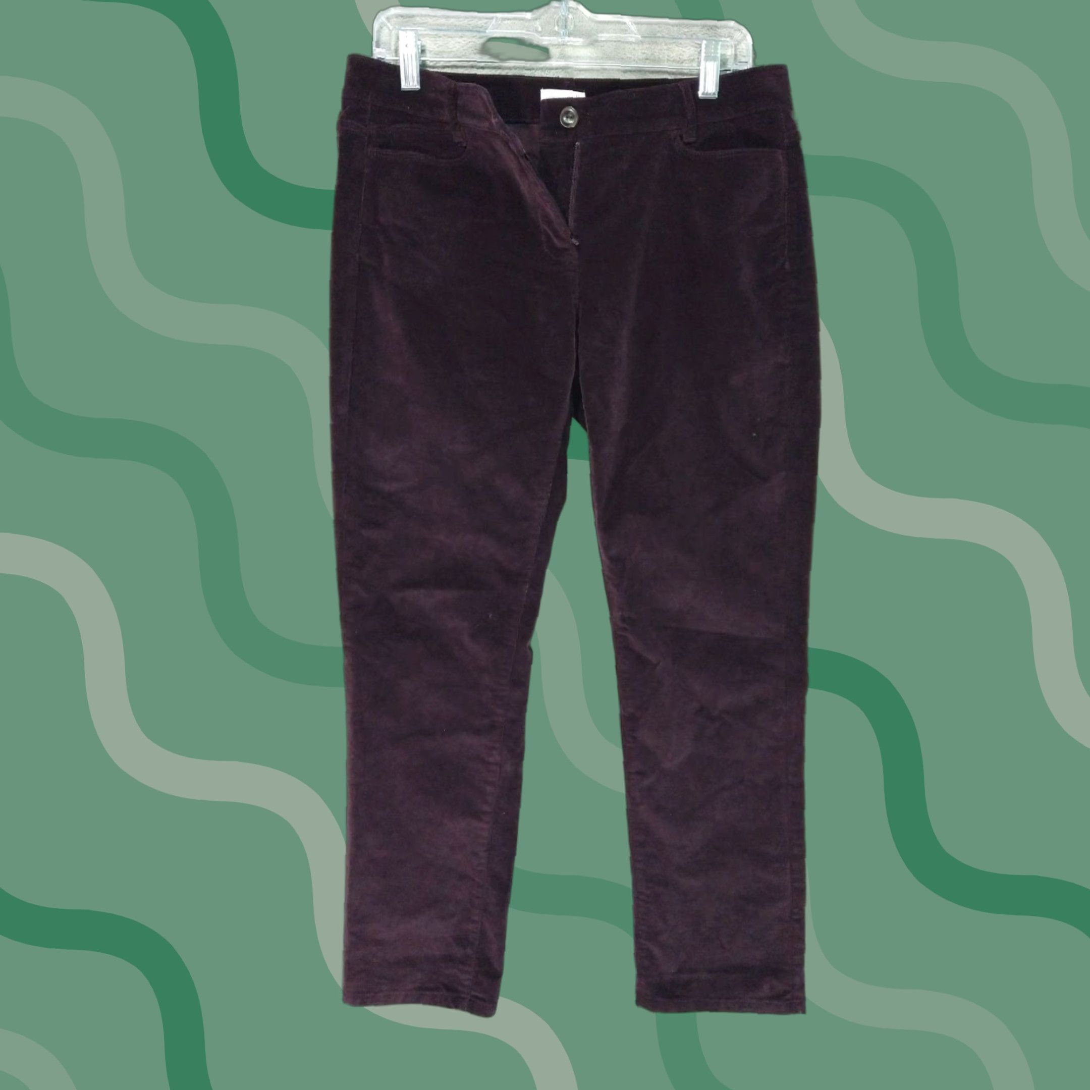 J. Jill J Jill Pants Slim Straight Leg 8P Petite Red Corduroy Mid Rise Stretch Womens Size 30" / US 8 / IT 44 - 1 Thumbnail