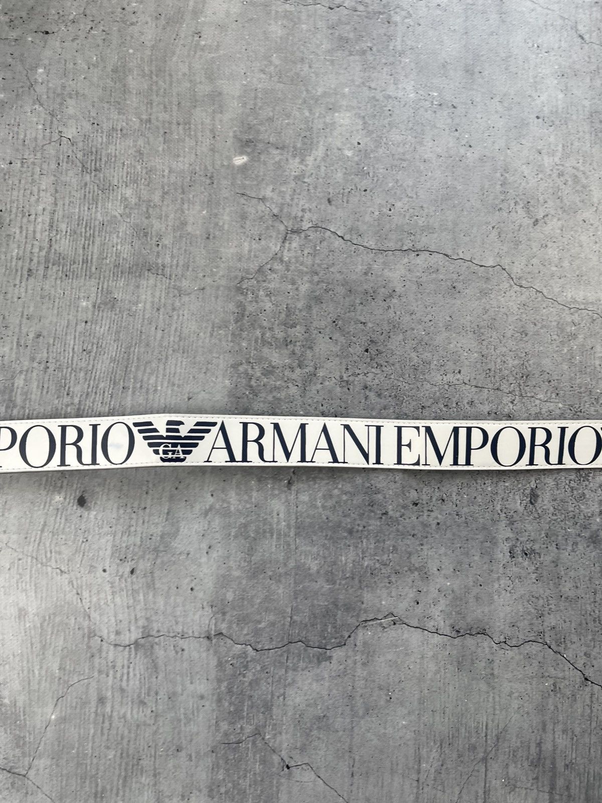 Armani Armani Monogram Vintage Belt Distressed USA STYLE AFFLICTION Size ONE SIZE - 4 Thumbnail