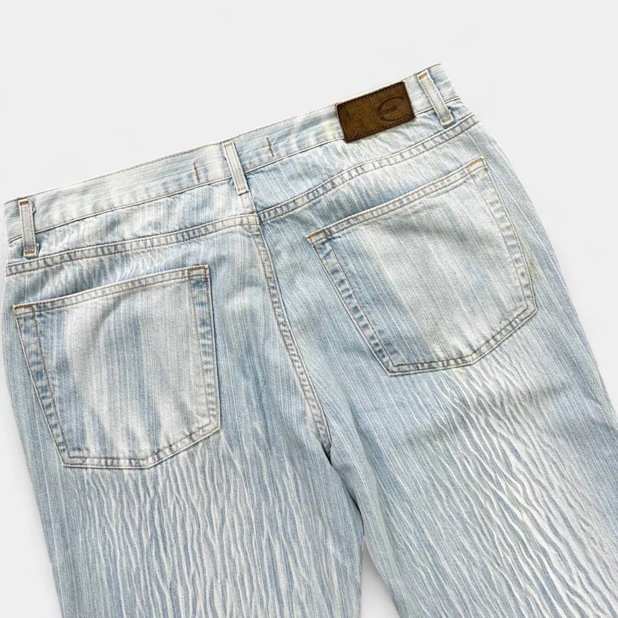 Just Cavalli Just Cavalli Blue Wood Effect Pants Size US 32 / EU 48 - 5 Thumbnail
