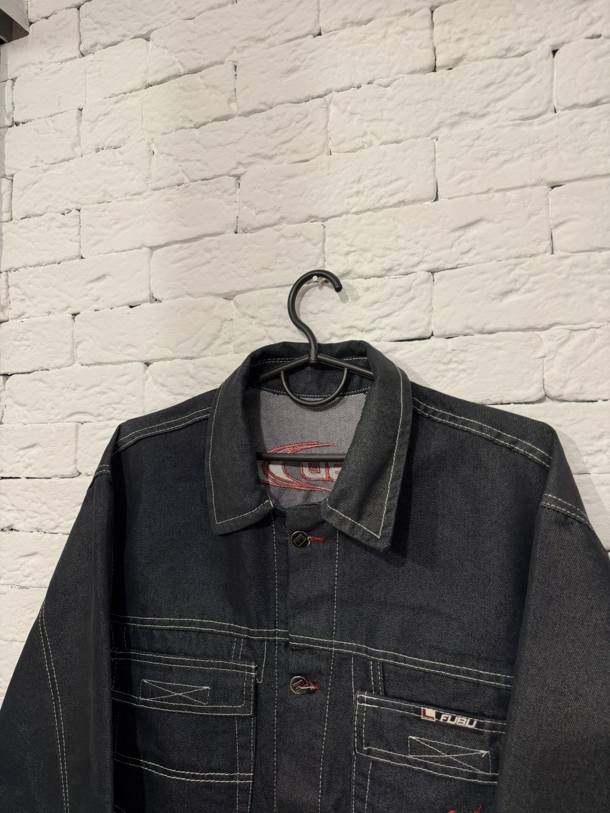 Fubu FUBU Y2K Denim Jacket Reflective Stitching Vintage Size M Size US M / EU 48-50 / 2 - 4 Thumbnail