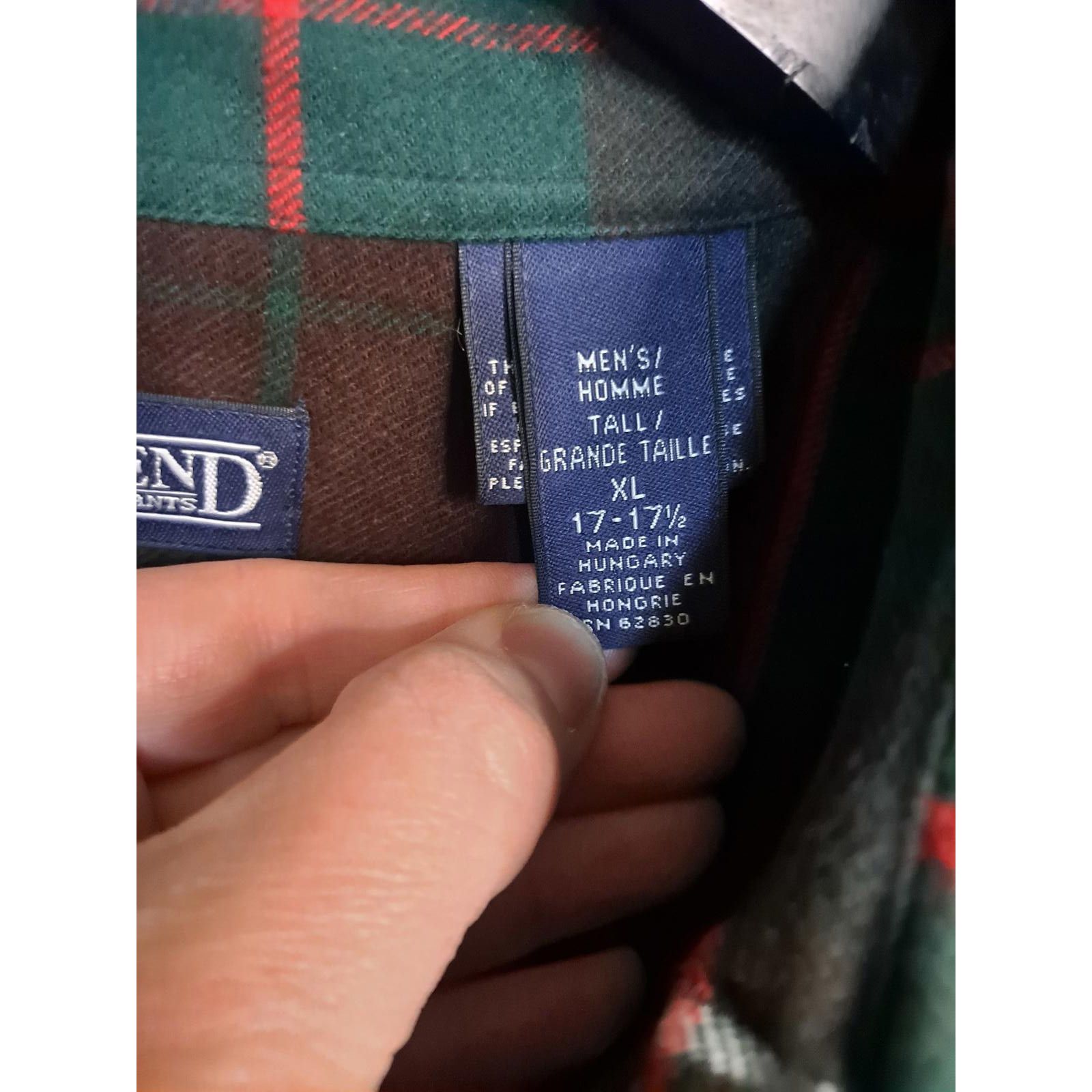 Lands' End Lands End Green, Brown and Red Flannel 100% Cotton Size XL T Size US XL / EU 56 / 4 - 6 Thumbnail