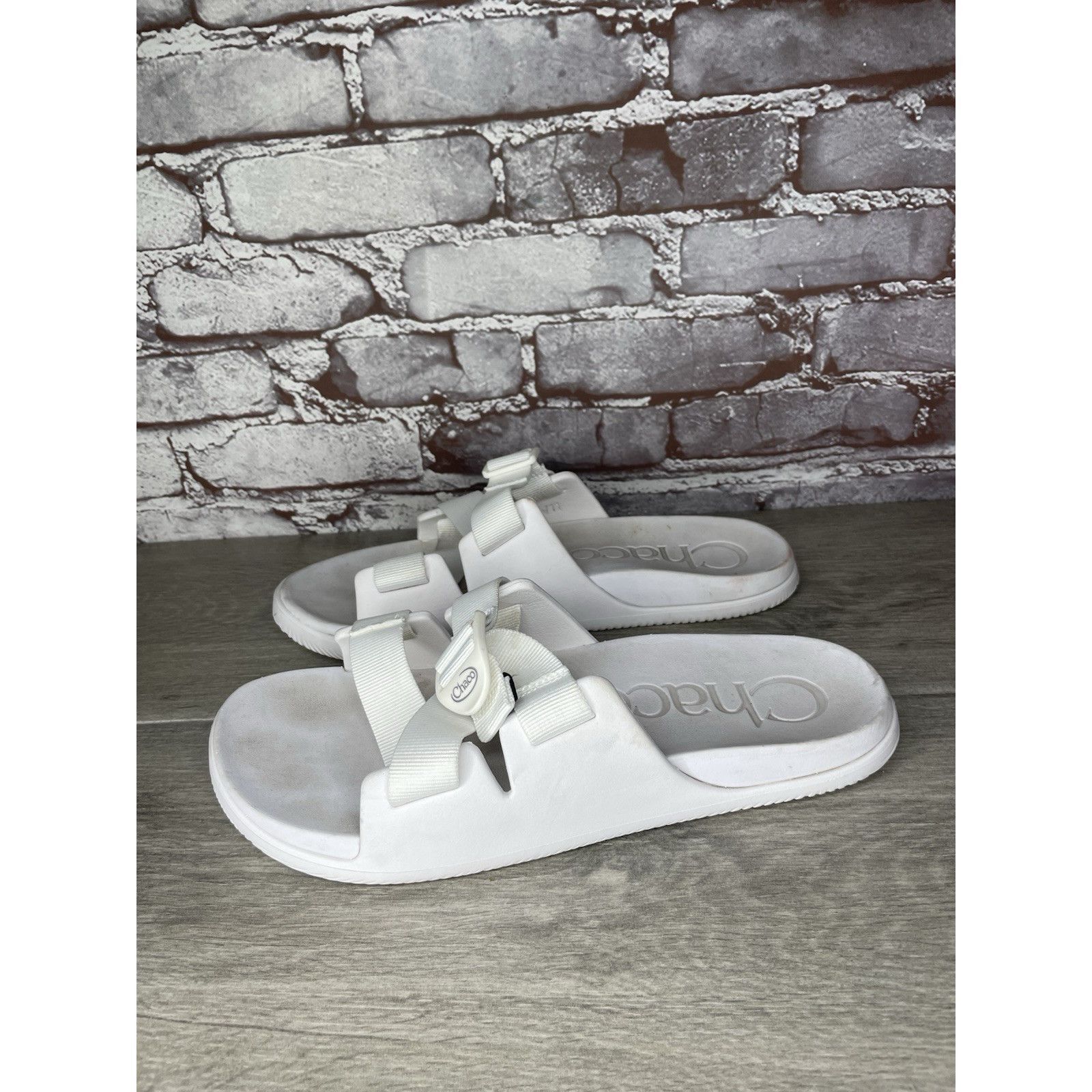 Chaco Chaco Chillo White Textile Synthetic Straps Slides Sandals W Size US 11 / IT 41 - 19 Thumbnail