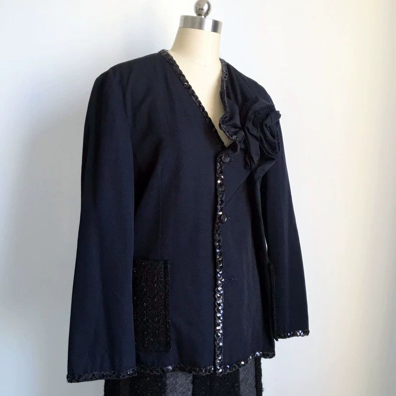 Comme des Garcons Comme Des Garcons Rosa multiflora coat tweed pocket Size M / US 6-8 / IT 42-44 - 2 Thumbnail