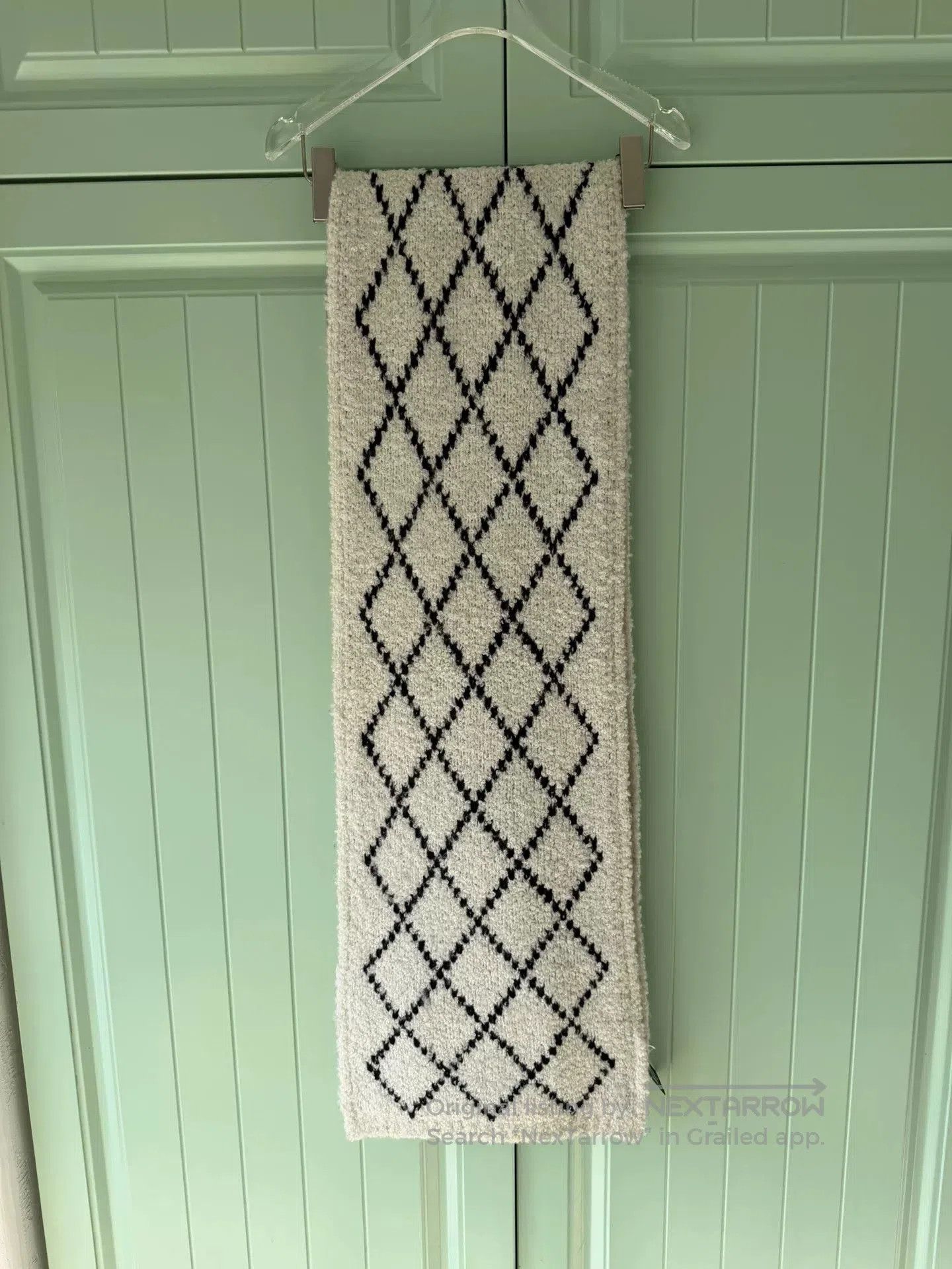 Chanel Chanel Black White Quilted Cashmere Scarf. Size ONE SIZE - 6 Thumbnail