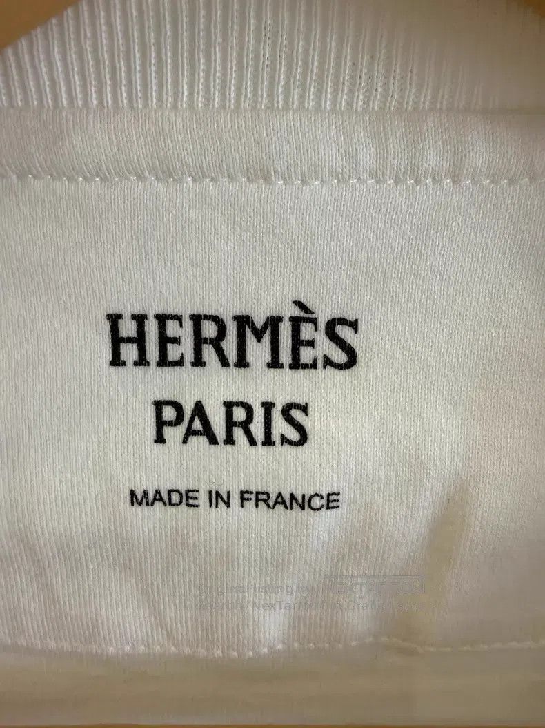 Hermes Hermes White pocket embroidered T-shirt Size XS / US 0-2 / IT 36-38 - 4 Thumbnail