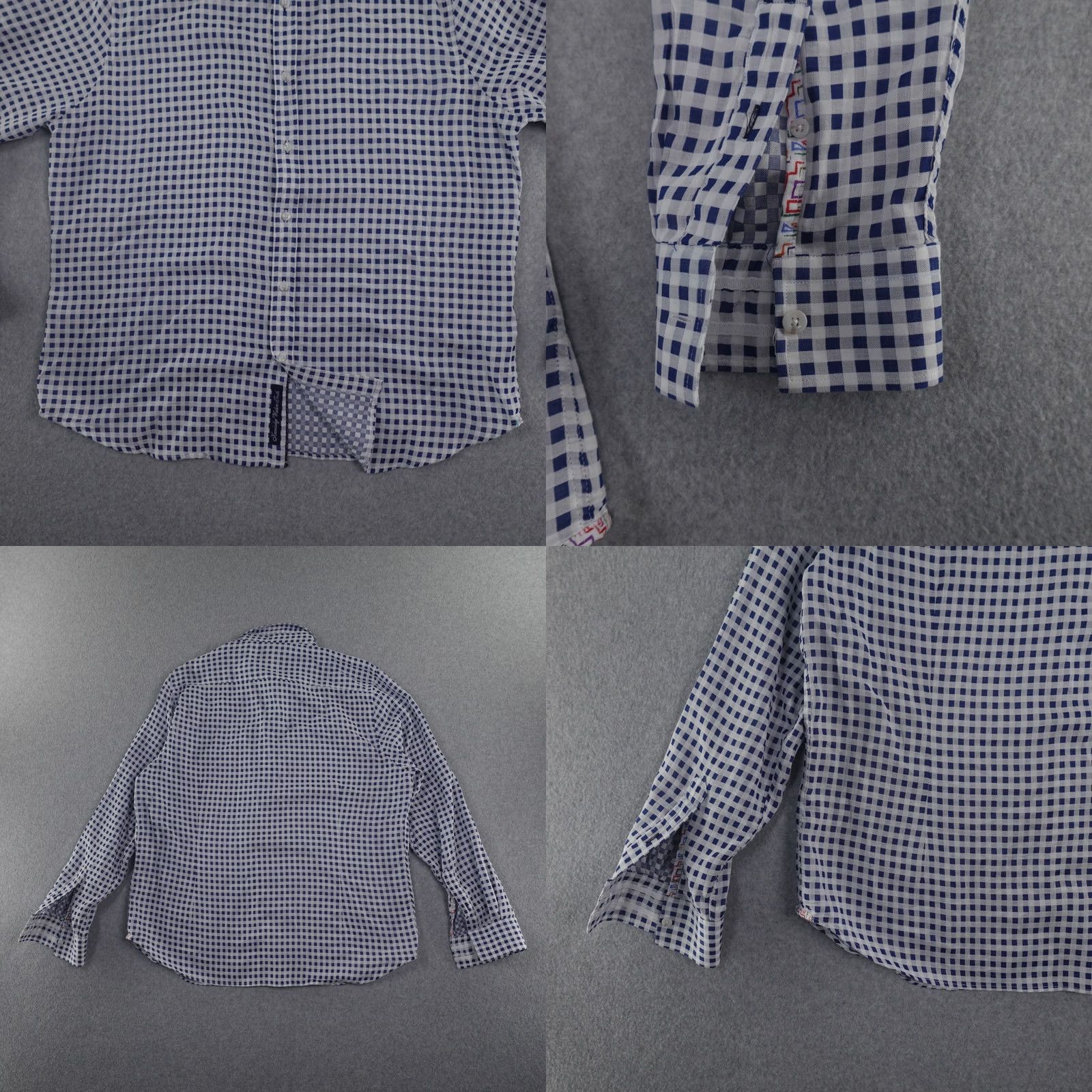 Robert Graham Robert Graham Shirt 2XL (24X30) Blue White Plaid Long Sleeve Button Up Mens Size US XXL / EU 58 / 5 - 8 Thumbnail