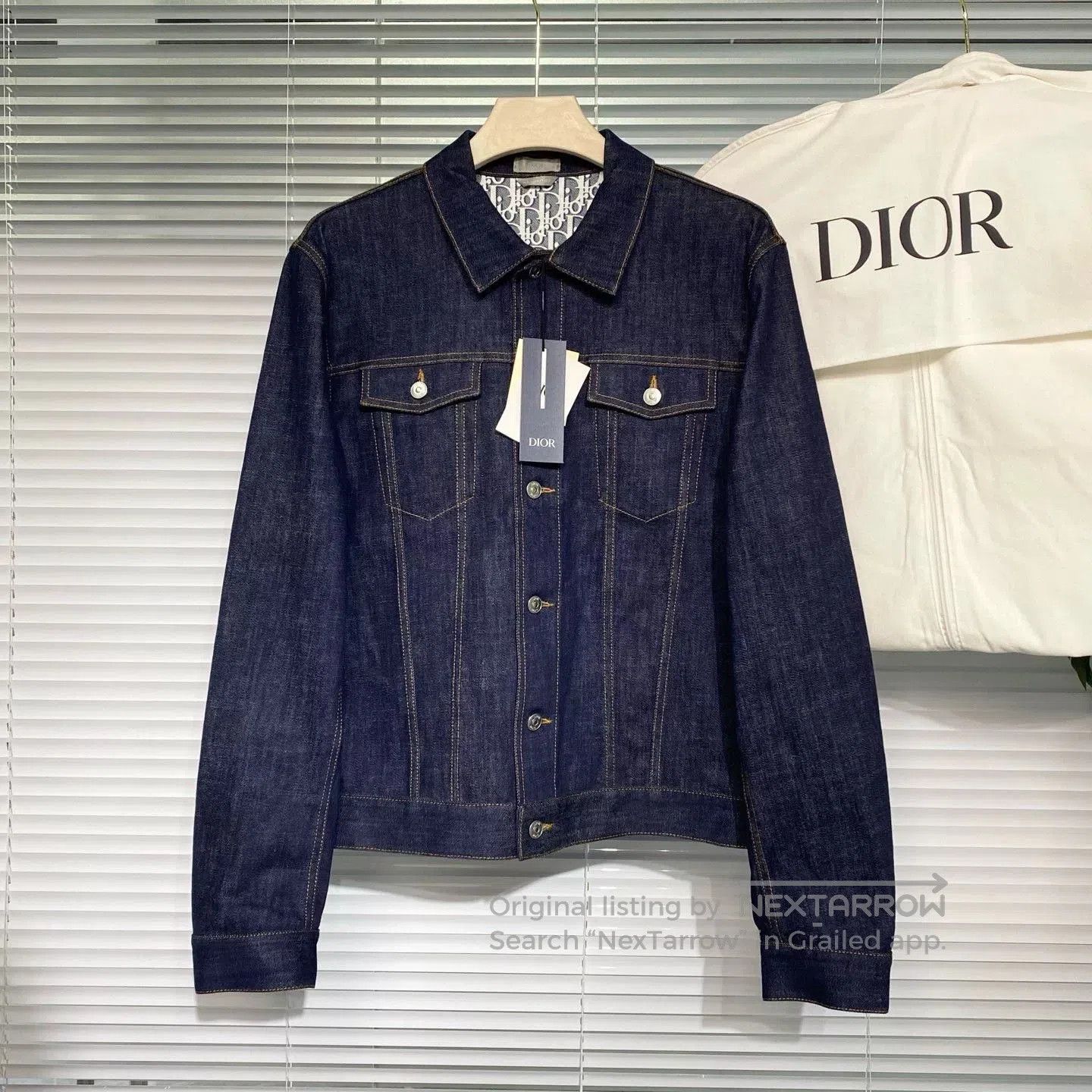 Dior new dior denim jacket with embossed lining. Size US XXL / EU 58 / 5 - 1 Thumbnail