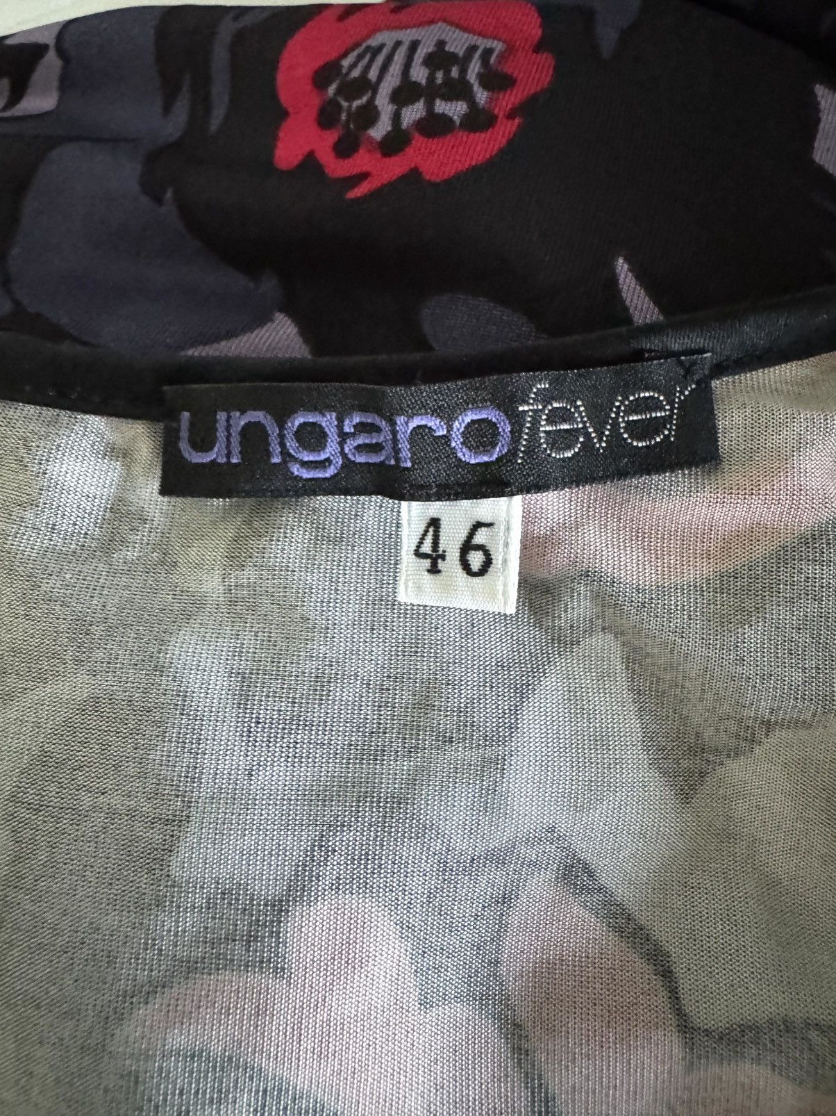 Emanuel Ungaro UNGARO FEVER Floral Jersey Ruffled Midi Dress 10/46 Size L / US 10 / IT 46 - 8 Thumbnail