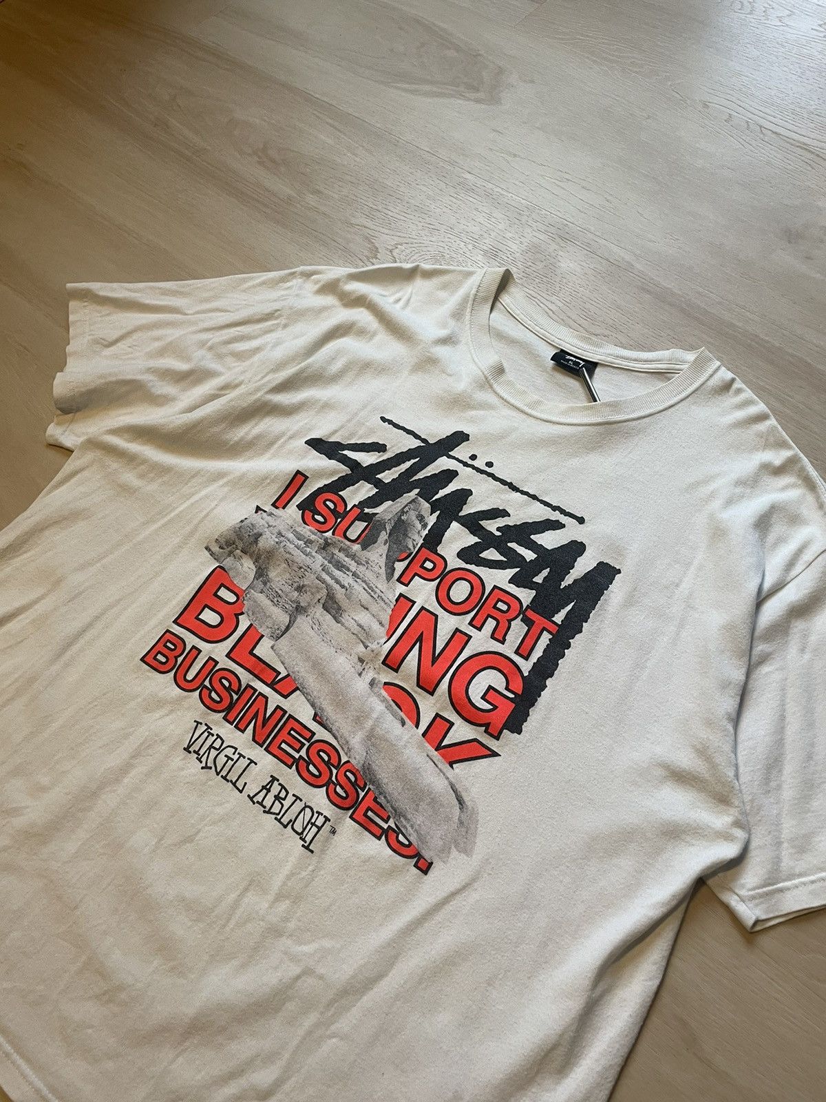 Off-White VIRGIL ABLOH x OFF WHITE STÜSSY RARE TSHIRT Size US XL / EU 56 / 4 - 3 Thumbnail
