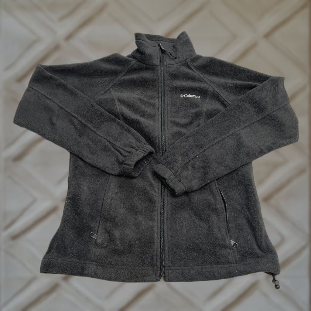 Vintage Columbia Benton Springs Fleece Jacket Womens Small Black Full Zip Outdoor Hiking Size S / US 4 / IT 40 - 1 Thumbnail