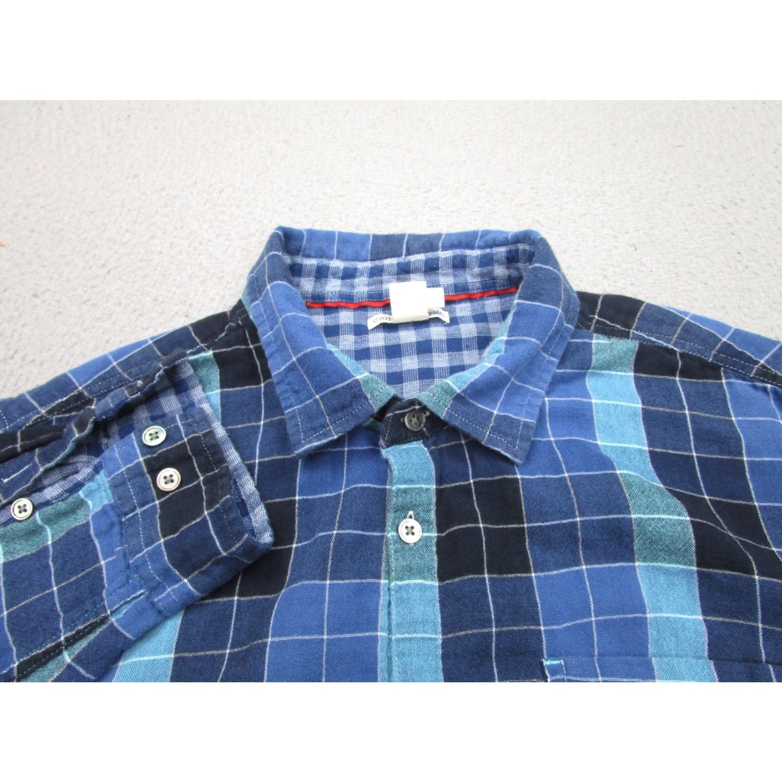 Carbon2Cobalt VINTAGE Carbon 2 Cobalt Shirt Mens Large Blue Plaid Long Sleeve 2 Ply Layered Adult Size US L / EU 52-54 / 3 - 3 Thumbnail