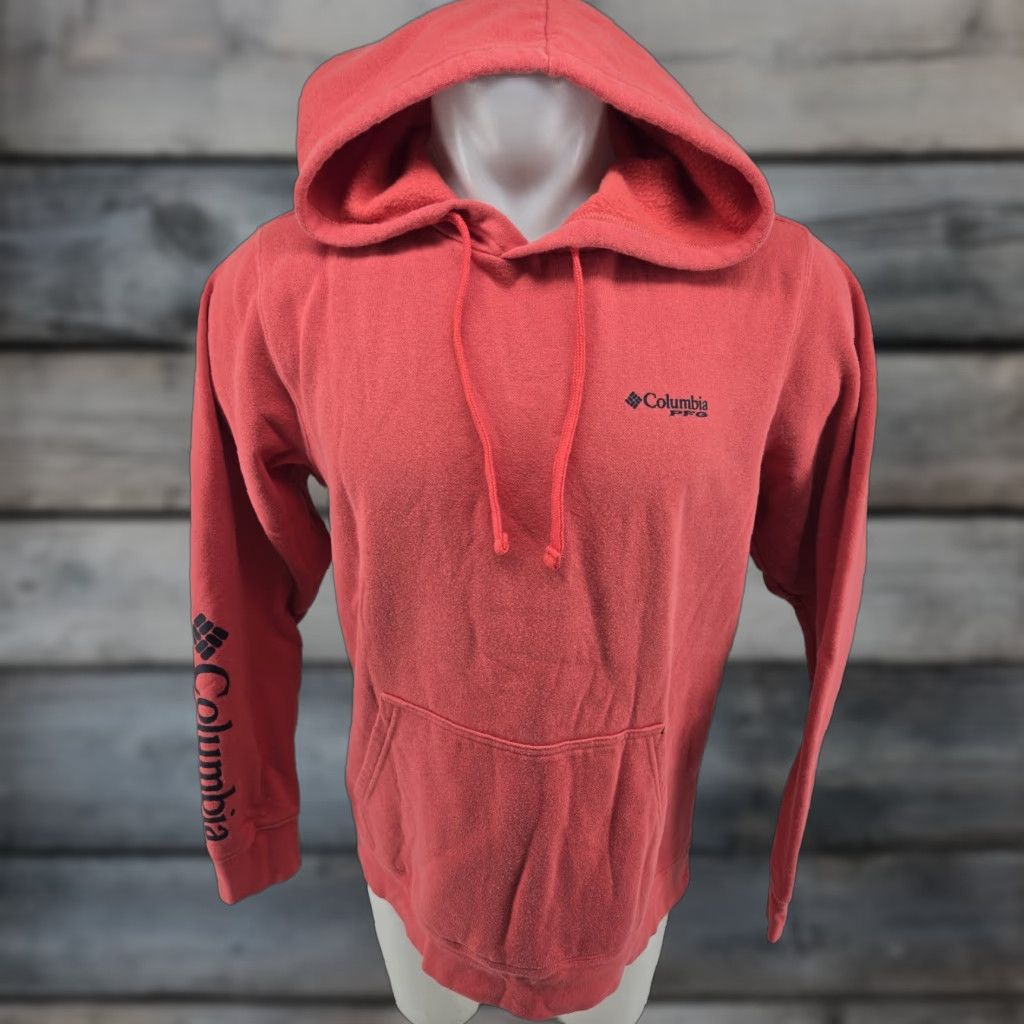 Vintage Columbia Hoodie Mens Medium Coral PFG Cotton Blend Gear Outdoor Size US M / EU 48-50 / 2 - 1 Thumbnail