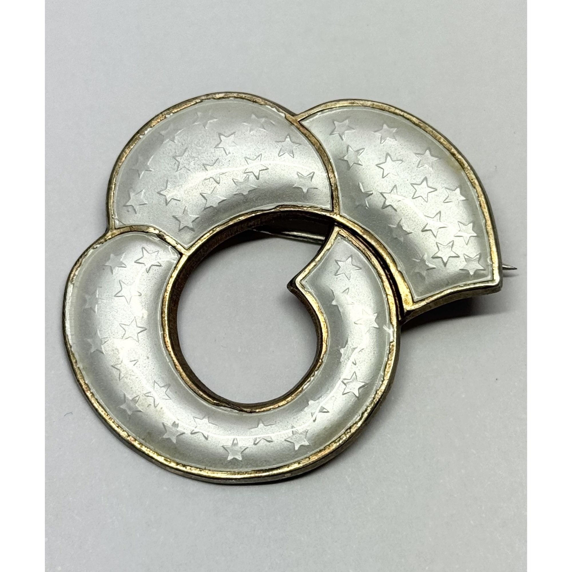 Vintage J Tostrup of Oslo Norway Mid Century Sterling Silver Enamel Size ONE SIZE - 2 Thumbnail