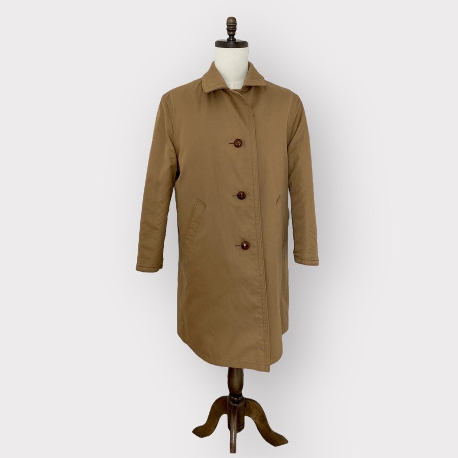 Image of Bogner Reversible Vintage Wool Coat Beige in Tan, Men's (Size Small)