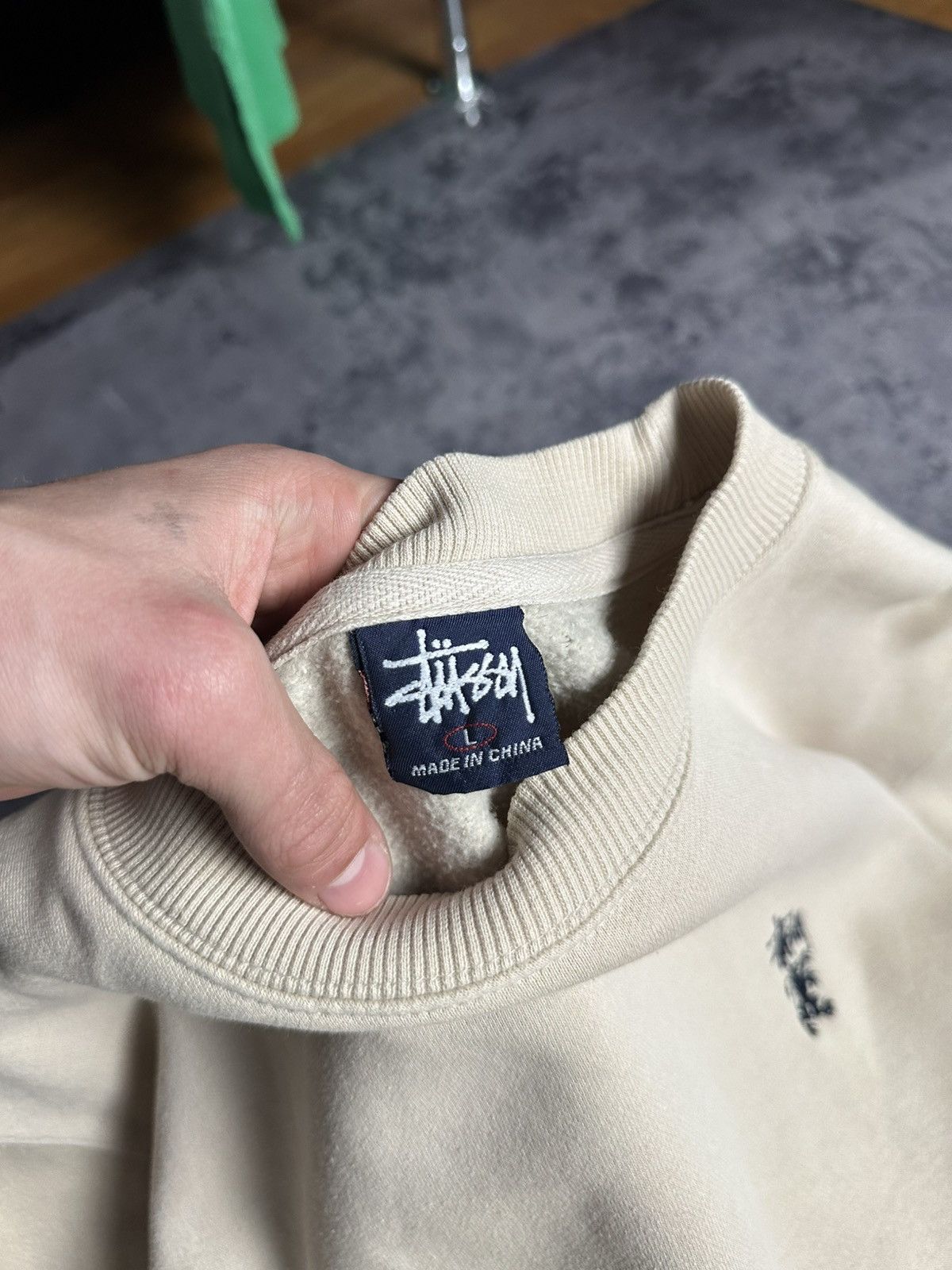 Stussy Vintage Stussy Sweatshirt Beige Small logo Size US L / EU 52-54 / 3 - 5 Thumbnail