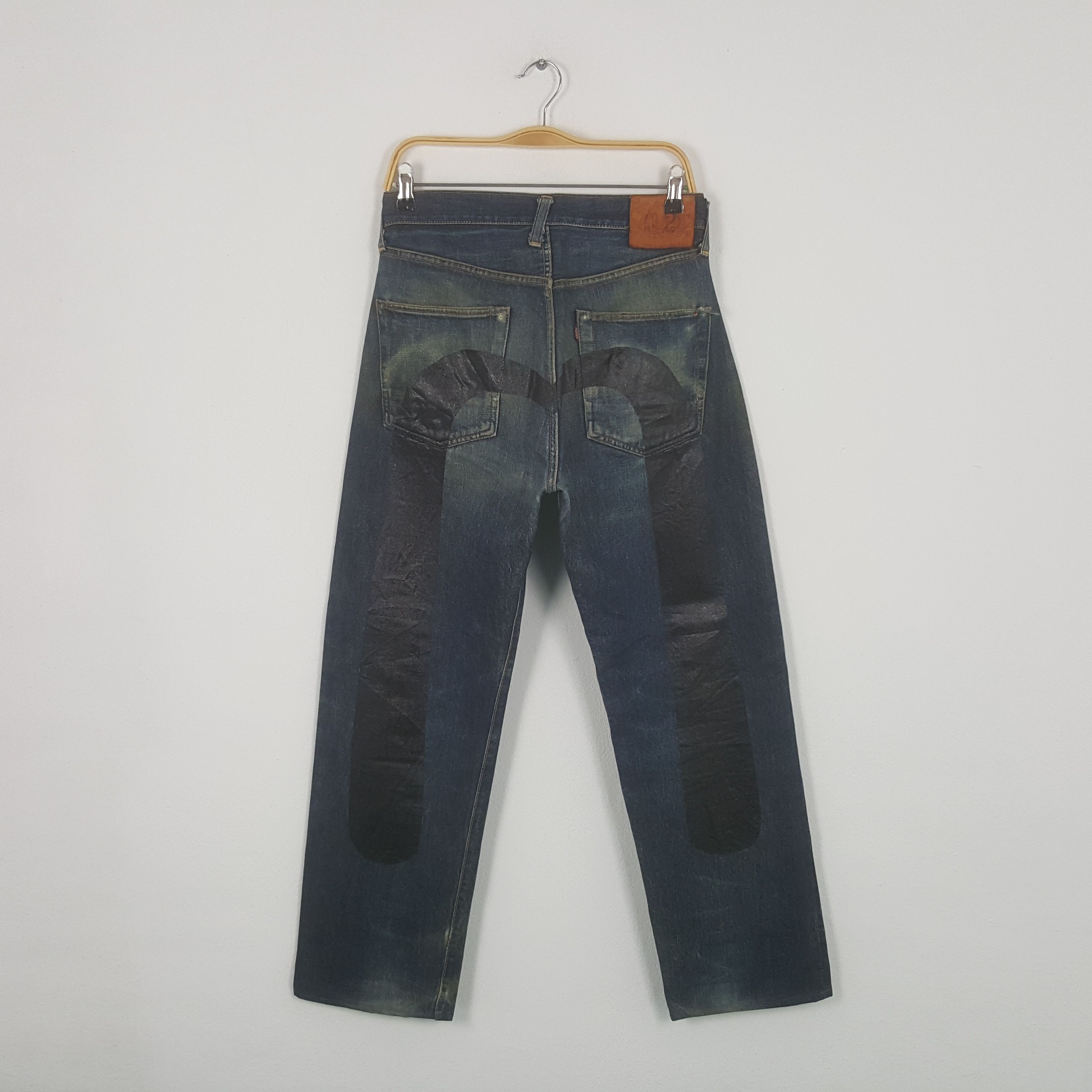 Vintage Evis Japanese Brand Daicock Custom Art Denim Jeans