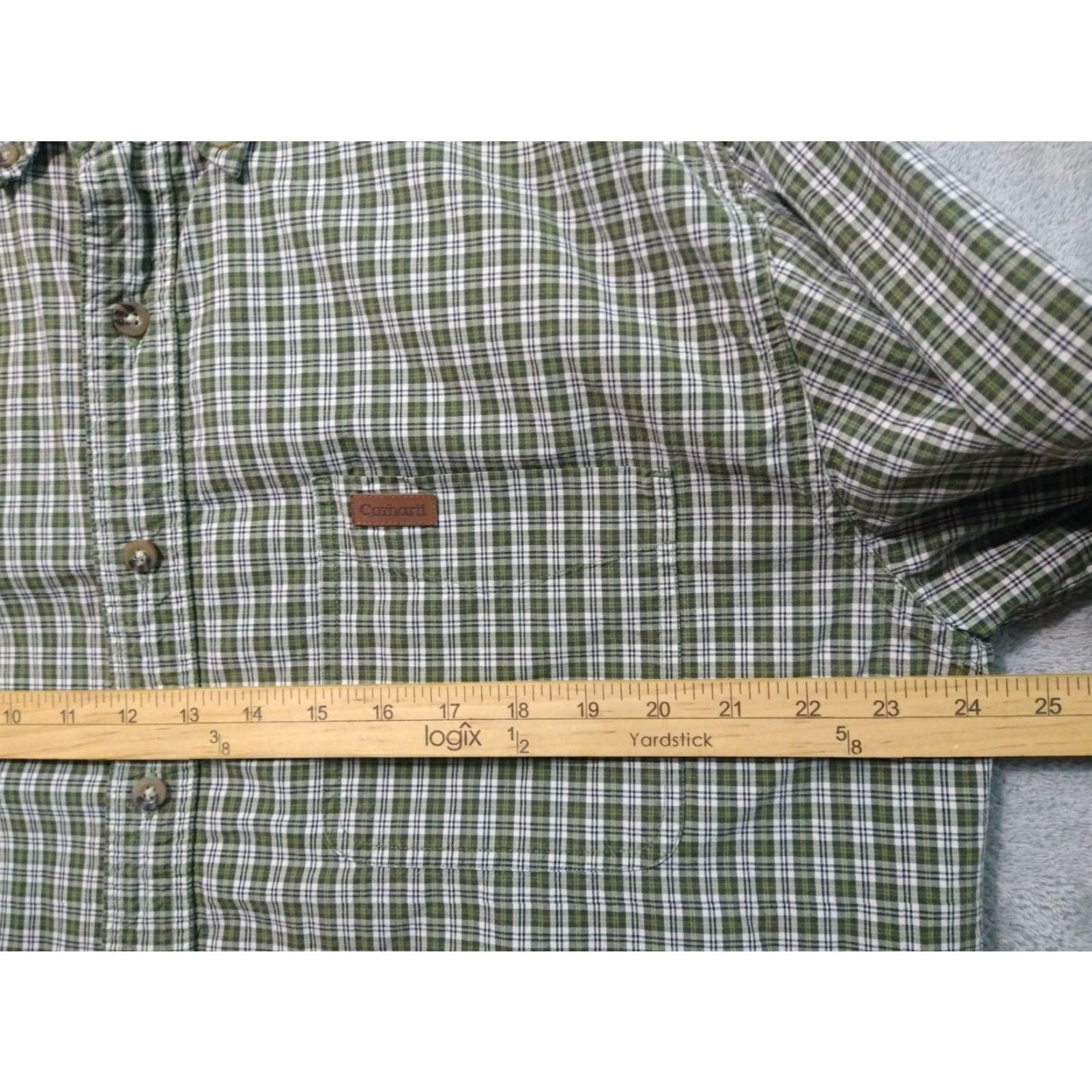 Carhartt Carhartt Shirt Mens Large Green Plaid Long Sleeve Button Down Cotton S153 Size US L / EU 52-54 / 3 - 5 Thumbnail