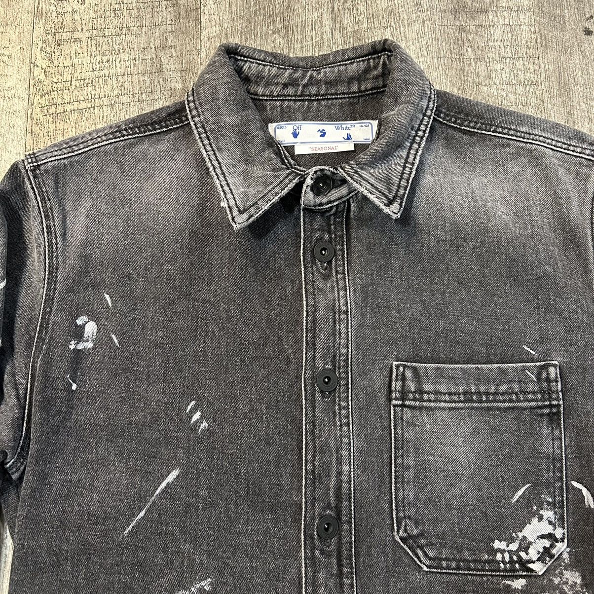 Off-White Chainstitch Denim Overshirt SZ L Size US L / EU 52-54 / 3 - 2 Thumbnail