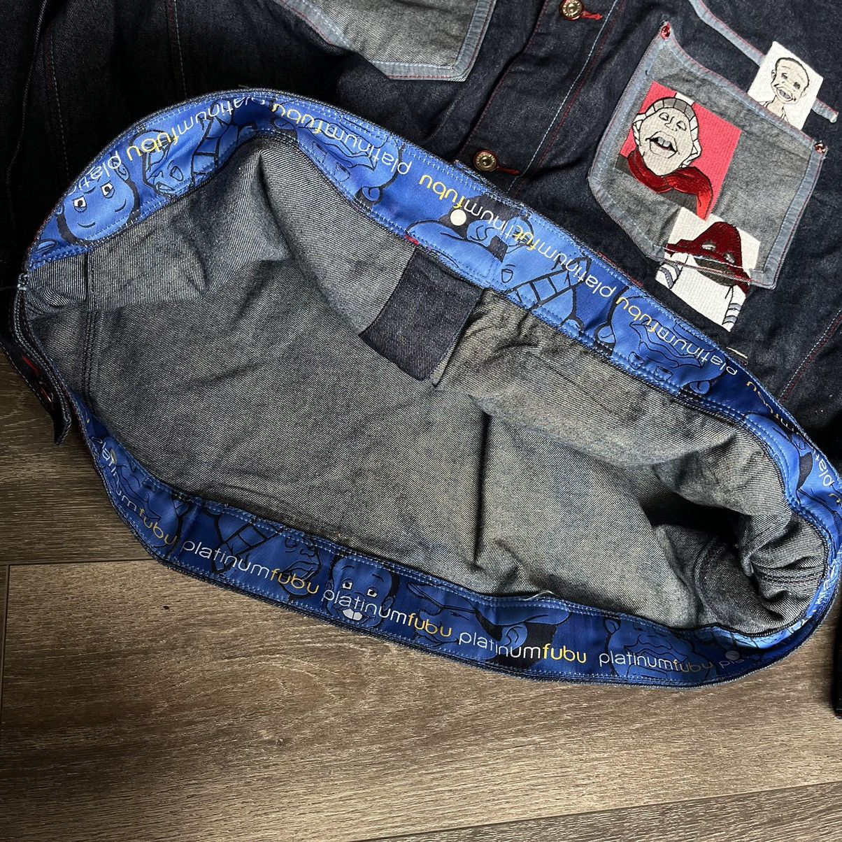 Fubu Vintage 1990s Platinum Fubu Fat Albert Rap Denim Jean Jacket Size US XXL / EU 58 / 5 - 9 Thumbnail